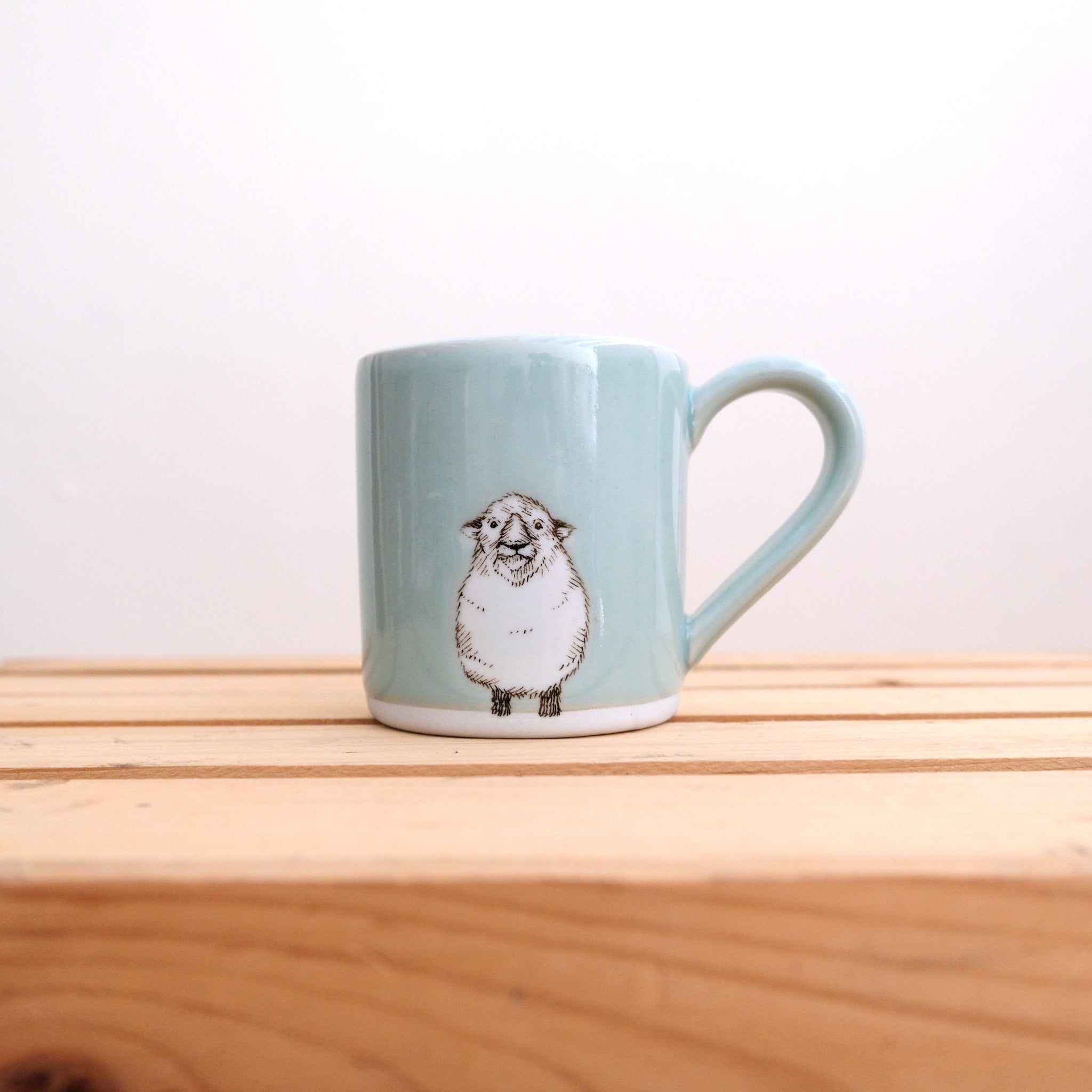 SKT Ceramics Handcrafted Celadon Small Mug - Perfect for Tea, Coffee & Home Decor | Elegant & Durable Ceramic Cup for Daily Use & Gifts