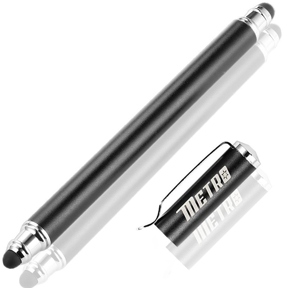 Premium Capacitive Stylus Pen with Dual Rubber Tips - High Sensitivity & Precision Stylus for iPad, iPhone, Samsung Tablets - Perfect for Drawing, Note-Taking & Touch Screen Devices (Black)