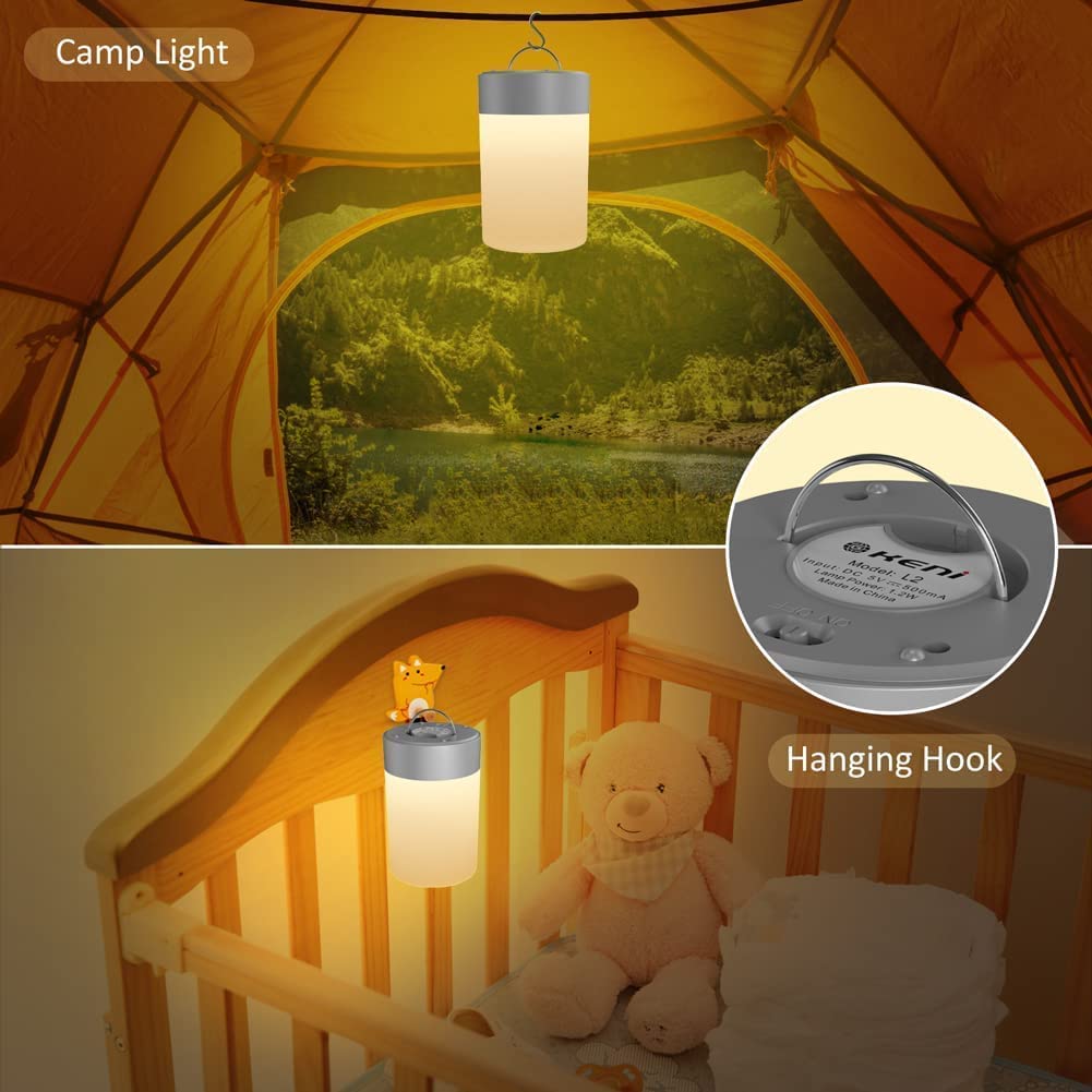 G Keni Baby Night Light - LED Touch Sensor Nursery Lamp for Breastfeeding & Sleep Aid, USB Rechargeable Dimmable Bedside Light with Memory Function & Warm White Light - Perfect for Nurseries, Kids' Rooms & Late Night Feedings