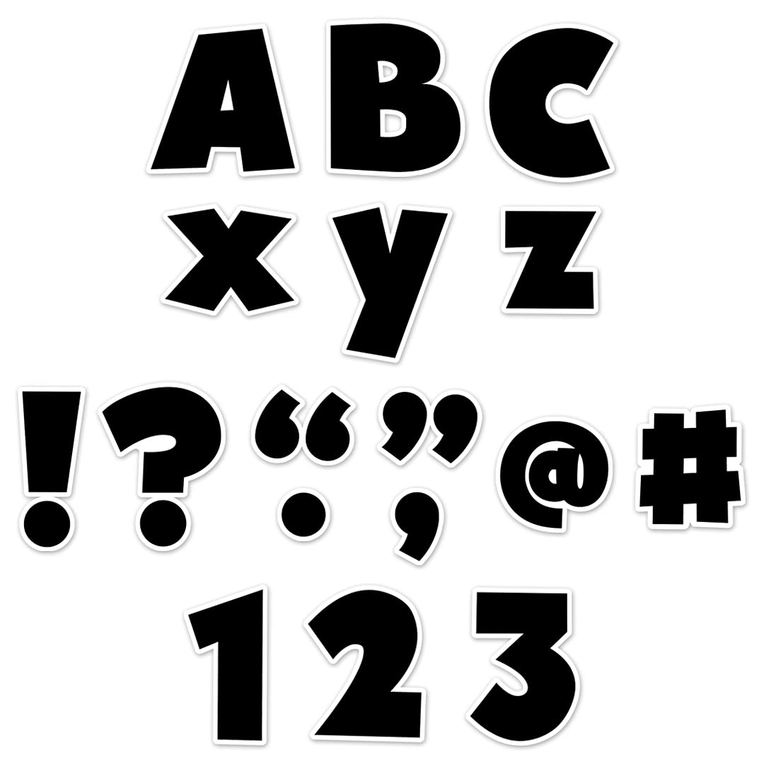 CTP Bold Black Punch-Out Letters for Classroom – Essential Homeschool Supplies & Teacher Decorations – Top Back To School Supplies (1949) – Perfect for Bulletin Boards, DIY Crafts, and Classroom Displays