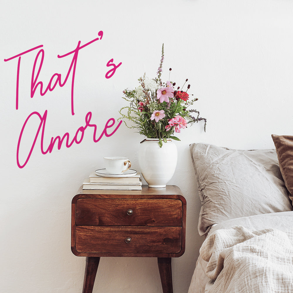 That's Amore Removable Wall Decal - Heart Love Quote Vinyl Sticker for Home Decor, Nursery, Bedroom & Office - Easy to Apply & Remove - Perfect for DIY Wall Art & Gift Giving