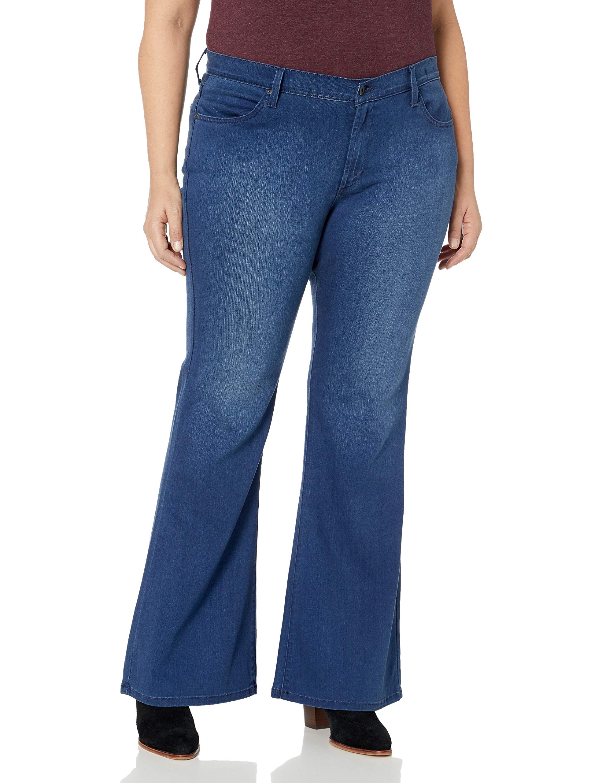 James Jeans Women's Plus-Size Juliette Curvy Flared-Leg Retro Denim Jeans - Perfect for Casual Outfits, Vintage Style & Everyday Comfort