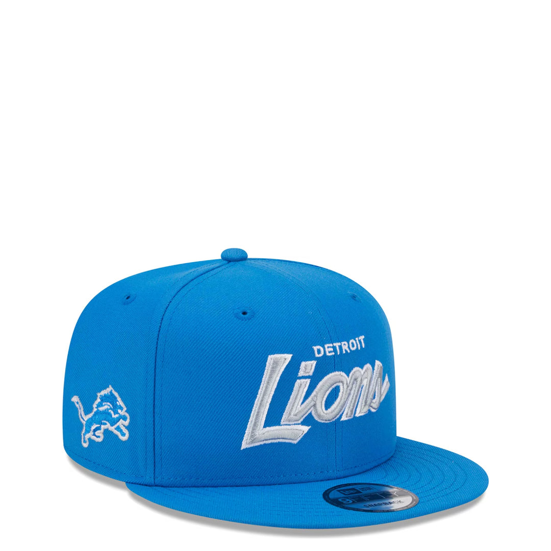 Detroit Lions Official Main Script 9FIFTY Snapback Hat - Perfect for Football Games, Tailgating & Fan Gear Collection