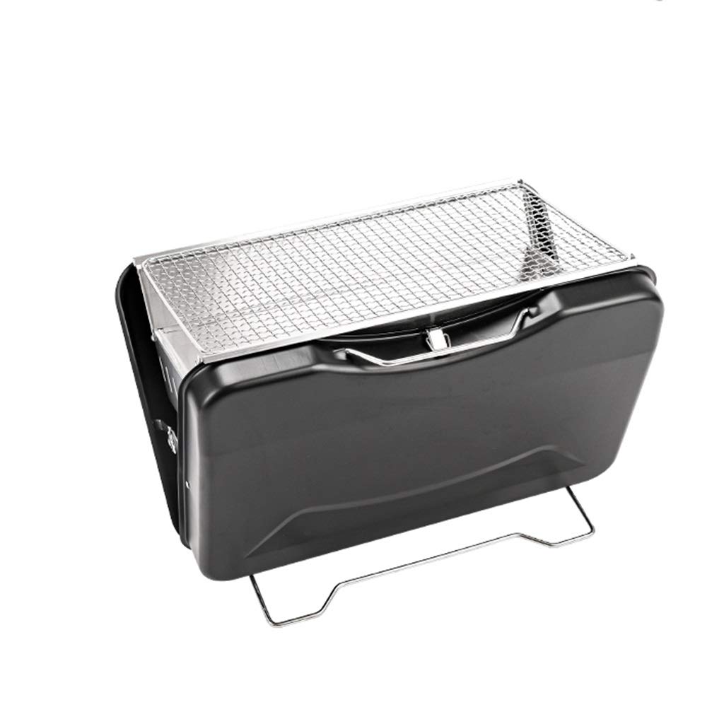 Portable Foldable Charcoal Grill for Outdoor BBQ - Compact & Lightweight for 3-5 People - Perfect for Picnics, Camping, Beach, Backyard & Travel - Black (FEANG)