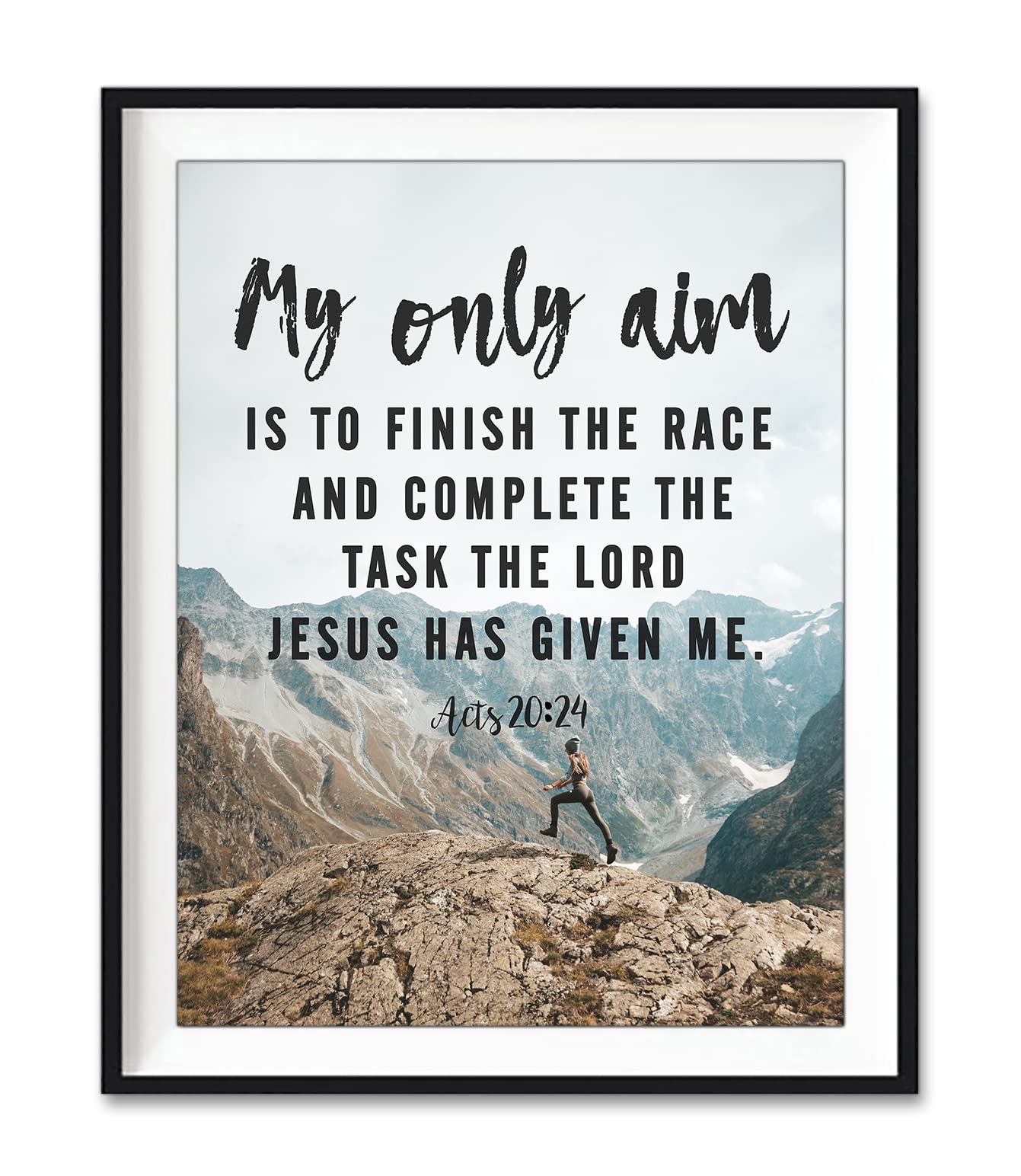 Acts 20:24 Bible Verse Wall Art - Christian Home Decor Gift