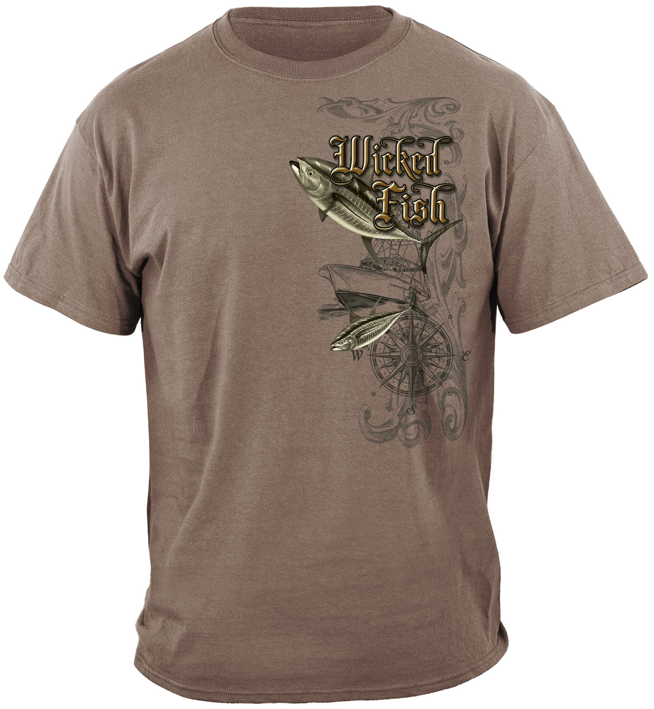 Premium Tuna Fishing T-Shirt - Comfortable Tone On Tone Grey Design for Anglers | Perfect for Fishing Trips & Outdoor Adventures