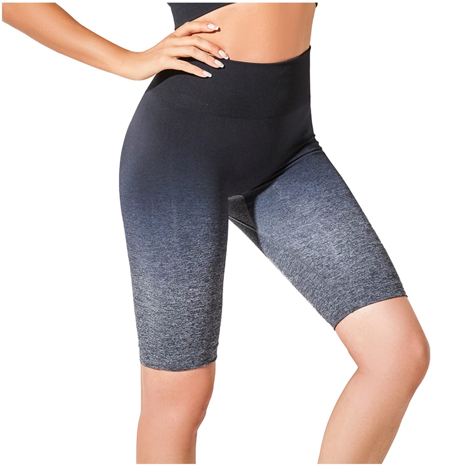AMTF 2022 Women's Tie-Dye Printed Seamless Yoga Shorts - High Waisted Workout Shorts for Yoga, Gym, Running & Casual Wear - Breathable Booty Shorts for Women's Fitness & Lounge