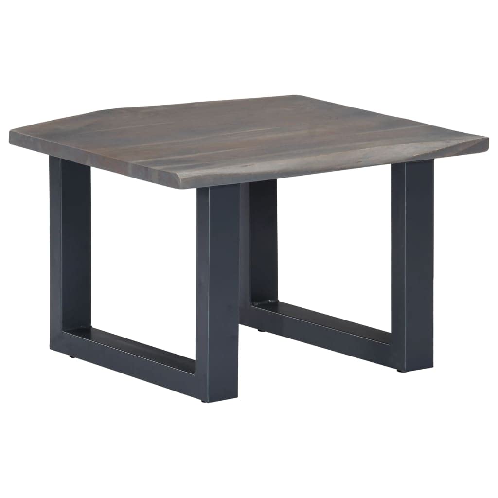 Square Coffee Table with Live Edges - 23.6