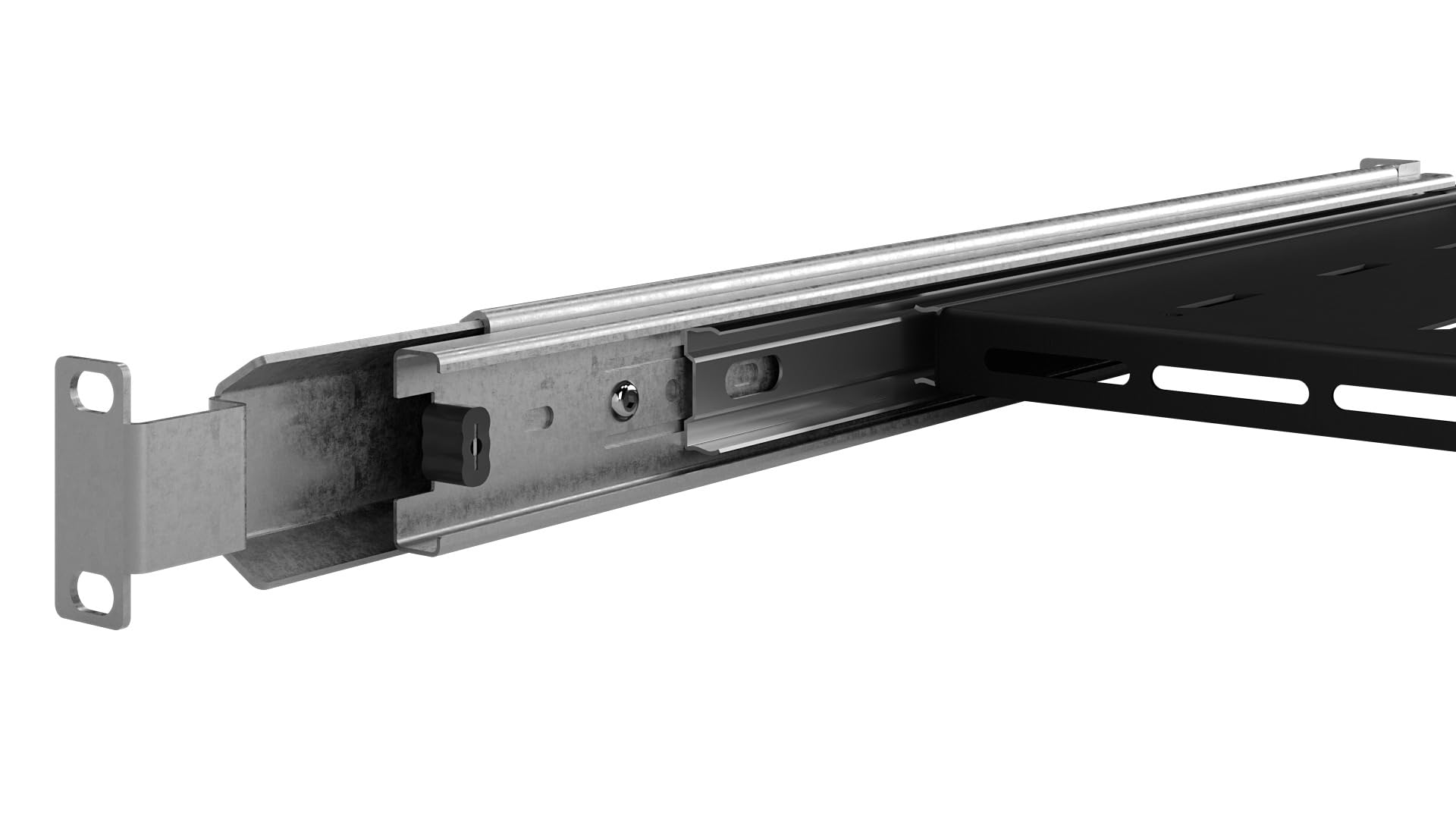 Stalflex 1U 19-Inch Server Rack Shelf - 450mm Heavy Duty Metal Pull-Out Vented Cantilever Tray for Network Equipment - Perfect for Data Centers, Server Rooms & Home Office Rack Mounting