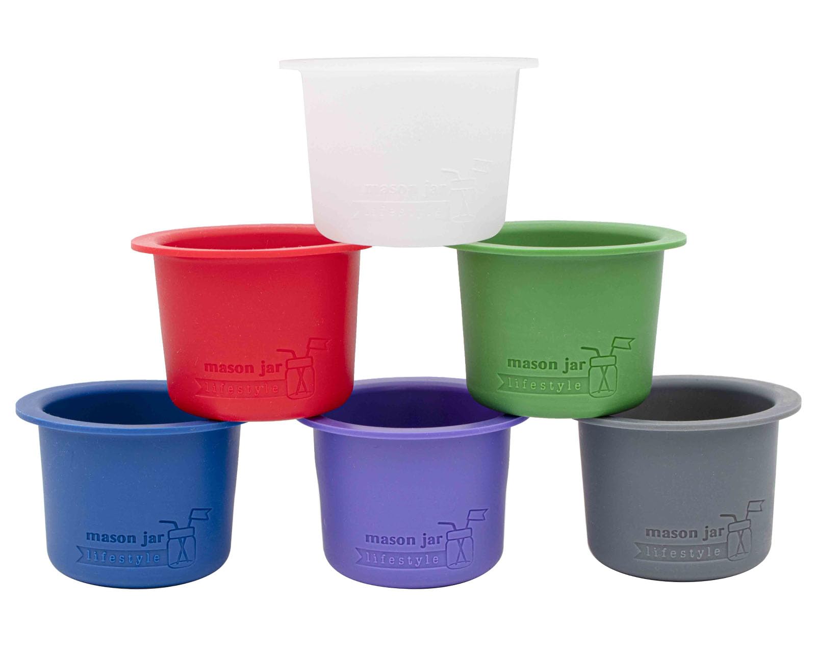 Eco-Friendly Mason Jar Lifestyle Divider Cup - BPA-Free Plastic Free Bento Lunch Container for Salads, Dips & Snacks (Ultra Violet, Wide Mouth) | Perfect for Meal Prep, Picnics & Office Lunches