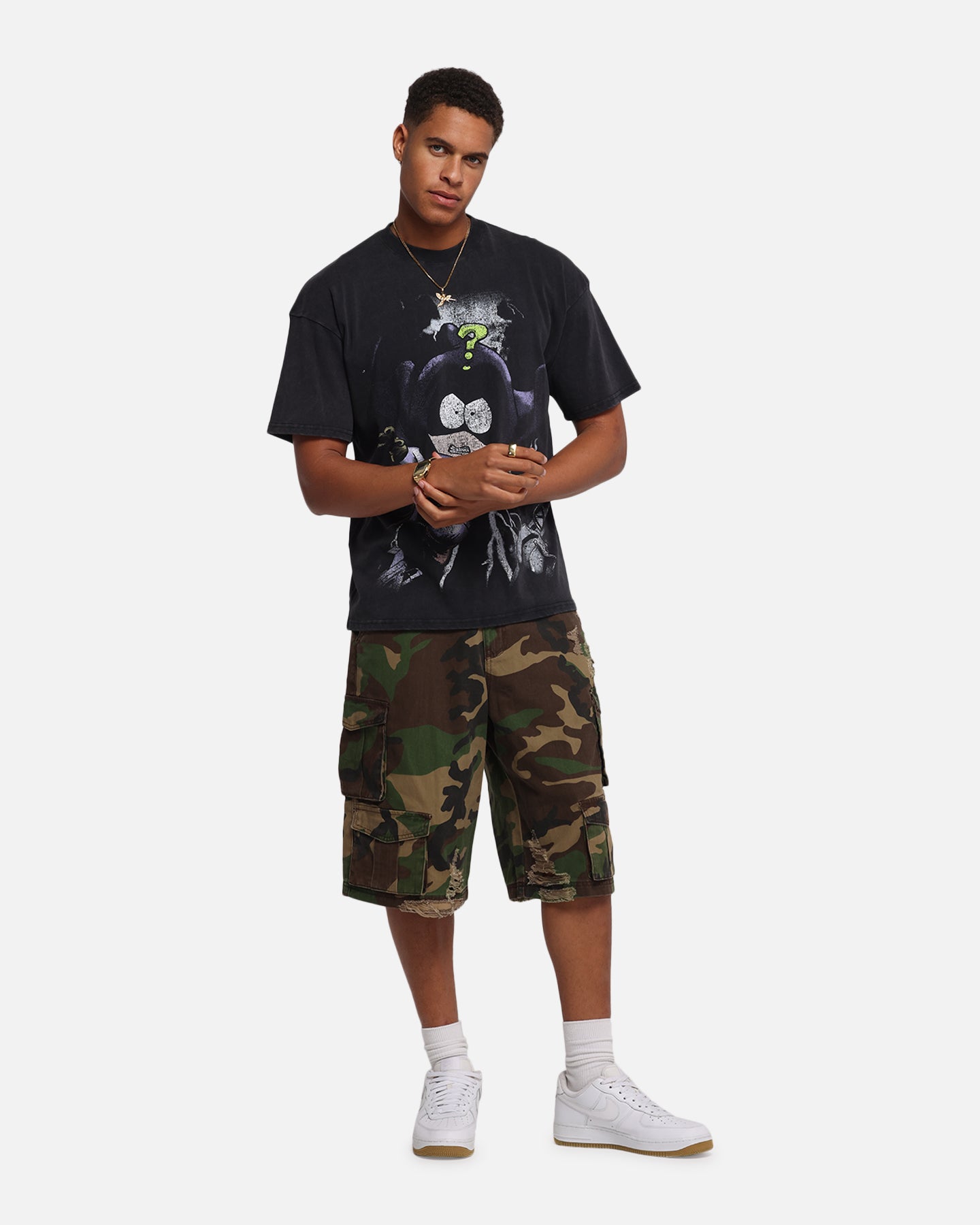 Vintage Mysterion South Park Black Acid Wash T-Shirt - 73 Studio X - Cool Graphic Tee for Fans, Casual Wear & Collectors