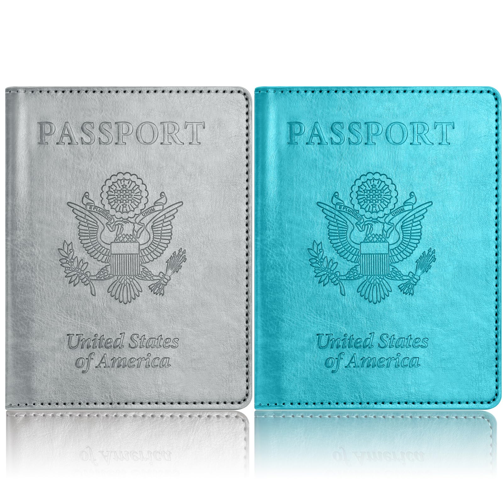 Eoehro 2-Pack RFID Blocking Passport Holder Wallet Cover - Slim Travel Essentials for Women & Men | Perfect for International Flights, Vacations & Business Trips