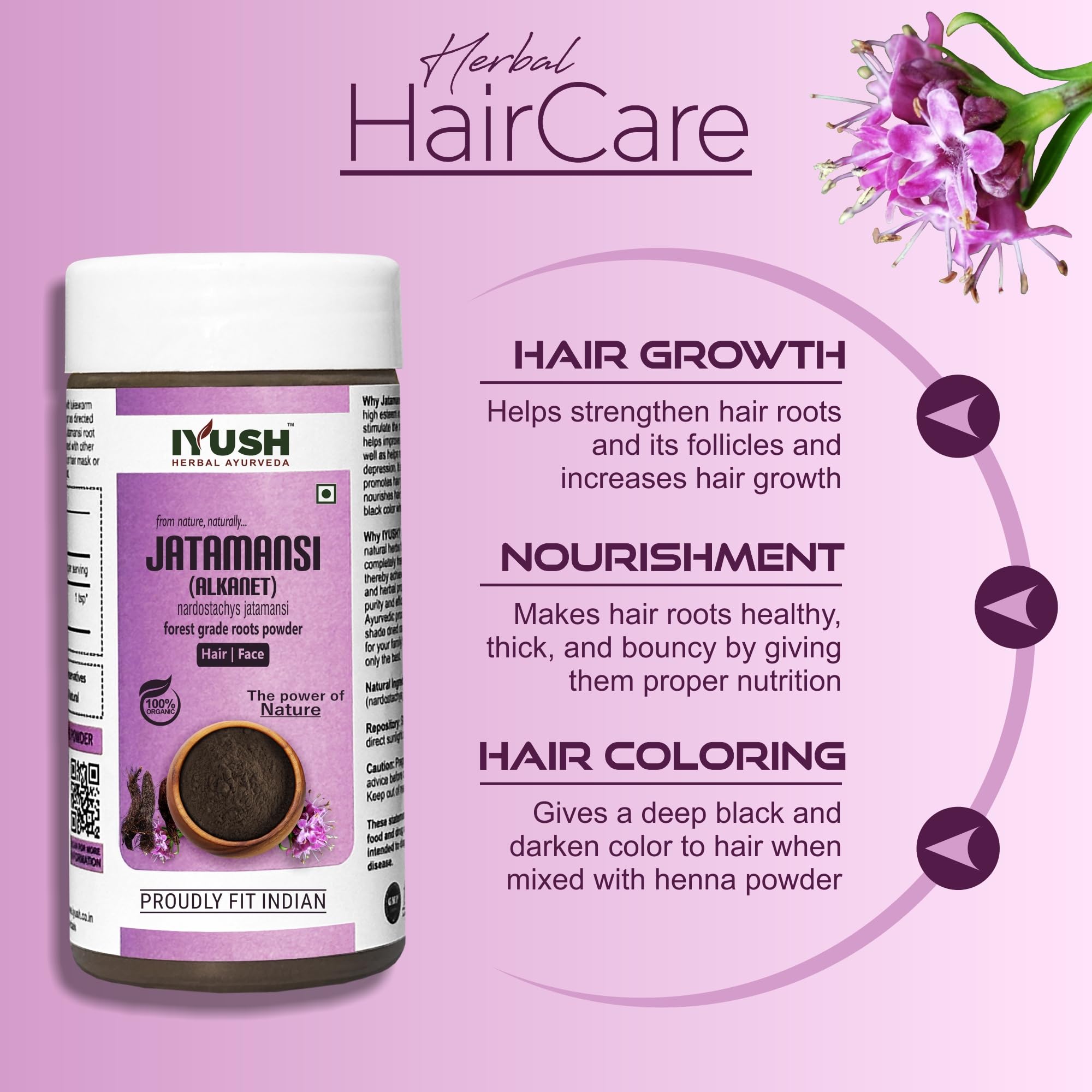 Organic Jatamansi Powder 250g - Ayurvedic Herbal Supplement for Hair Growth & Stress Relief | Pure Jatamasi Root Powder for Healthy Hair Care & Natural Relaxation | Perfect for DIY Hair Masks, Herbal Teas & Aromatherapy
