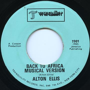 Alton Ellis - Back To Africa Vinyl Record (7 Inch, VG Condition) | Rare Reggae Music for Collectors & DJs | Perfect for Vintage Music Lovers & Home Listening
