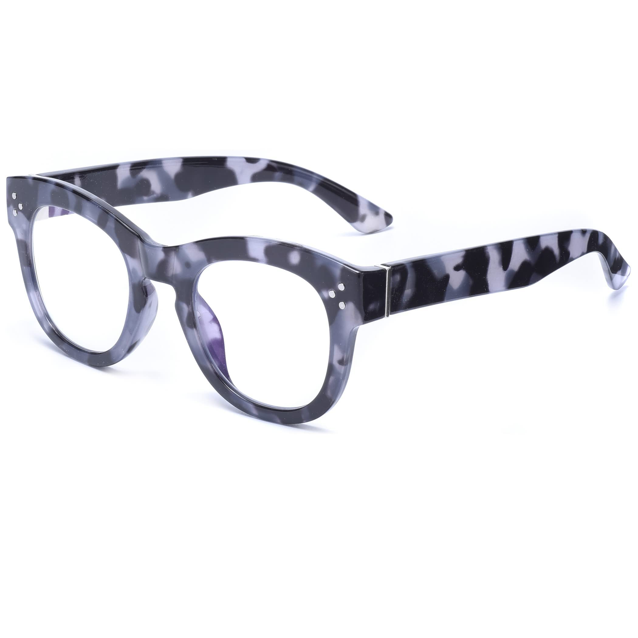 Bullabulling Women's Stardust Oversized Blue Light Blocking Reading Glasses - Computer Readers for Women, Oprah Style Fashion Eyewear - Perfect for Office Work, Screen Time & Reading Books