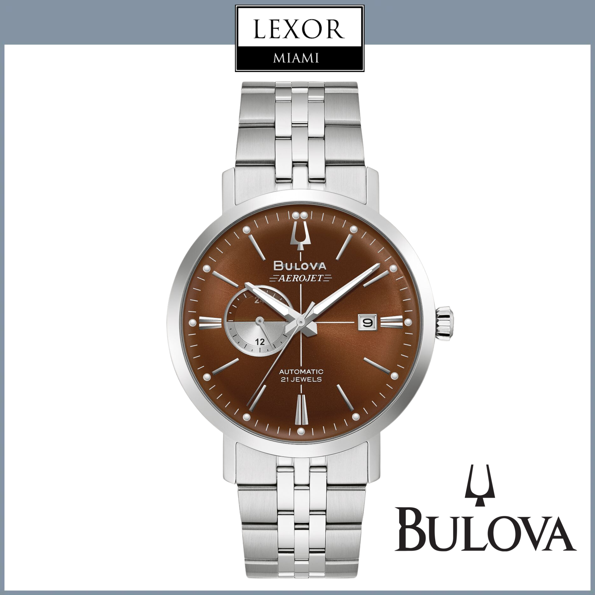 Bulova 96B375 Aerojet Men's Stainless Steel Chronograph Watch - Water Resistant Dress Watch for Business, Formal Occasions & Everyday Wear