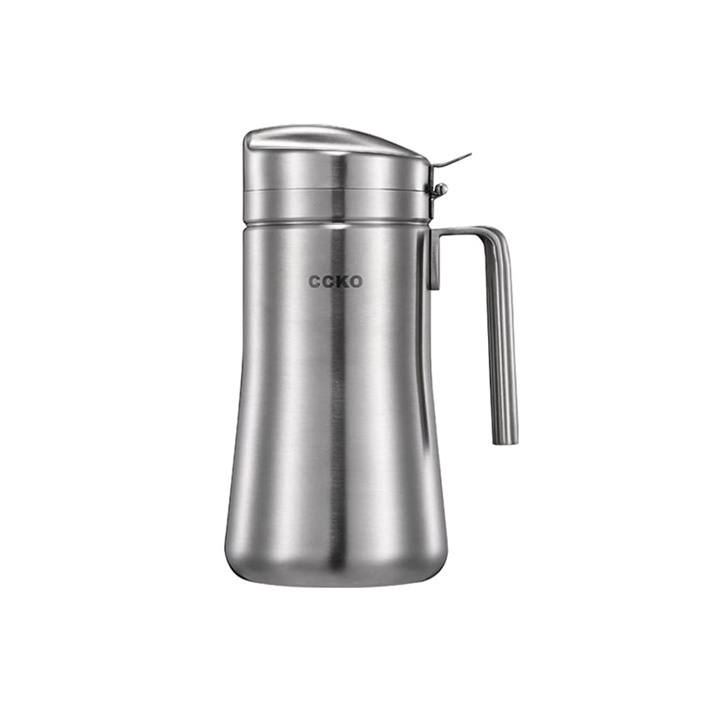 Premium 304 Stainless Steel Leakproof Oil Dispenser Bottle - 1000ml Large Capacity Kitchen Oil Container for Cooking, Frying & Baking - Ideal for Home, Restaurant & Commercial Use