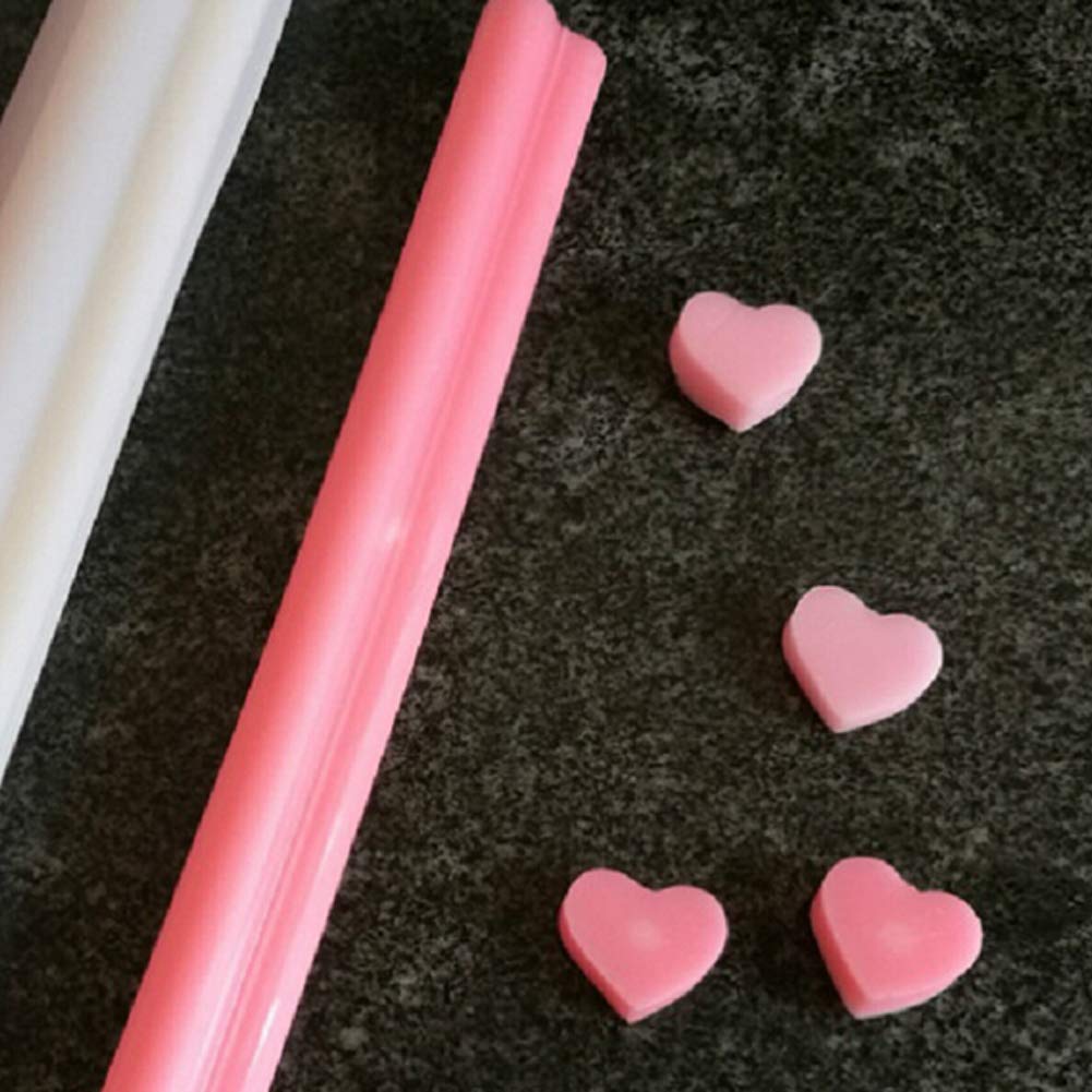 Heart-Shaped Silicone Candle Mold for DIY Candle Making - Tube Column Design for Candles, Jelly, Chocolate, Candy & Mousse Cakes - Perfect for Home Decor, Wedding Favors, and Craft Projects