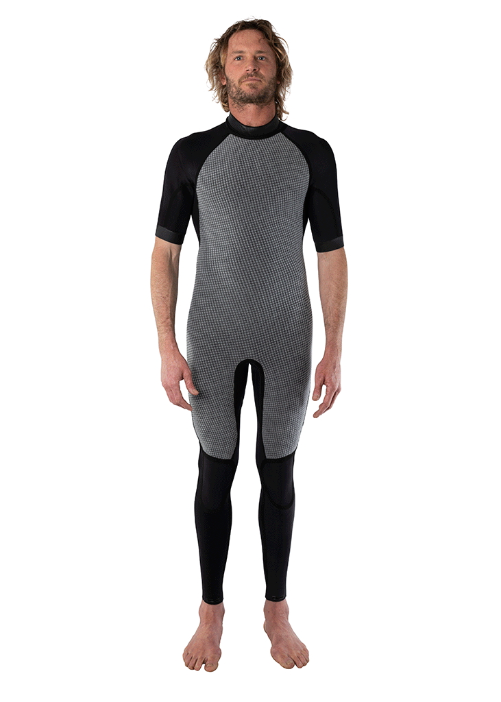 2mm Neoprene Short Sleeve Back Zip Wetsuit for Men & Women - Perfect for Surfing, Snorkeling, and Water Sports