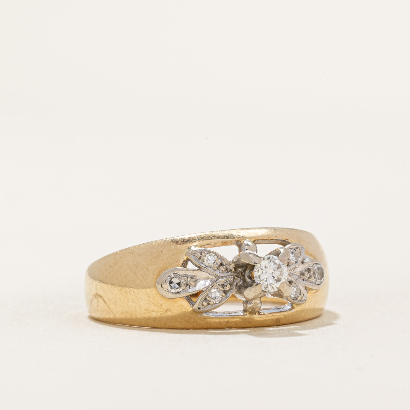 0.19ctw Diamond Cocktail Ring for Women - Size 8.5 | Elegant Statement Jewelry for Parties, Weddings & Special Occasions