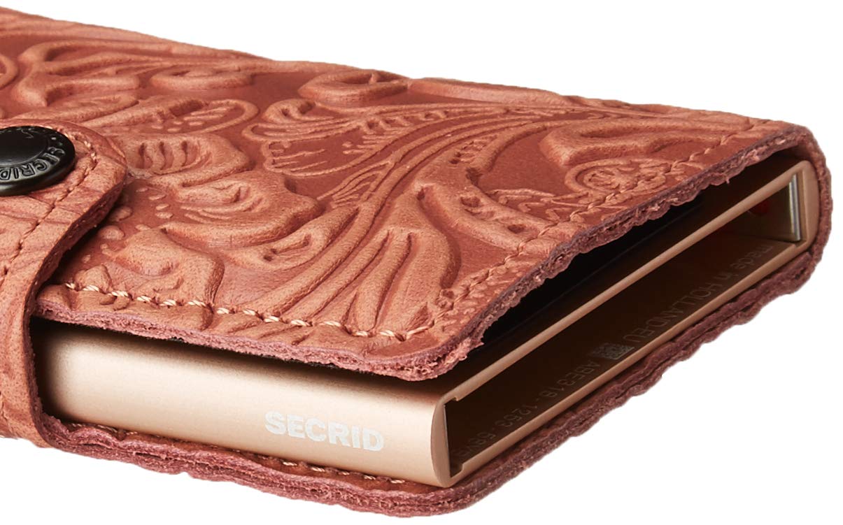 SECRID Mini Wallet Genuine Leather RFID Blocking Card Holder - Slim Rose Gold Card Case for 12 Cards | Perfect for Travel, Business & Everyday Use