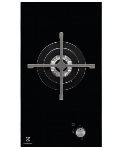 Electrolux EGC3310NVK 30cm Single Burner Domino Gas Hob - LPG & Natural Gas Compatible for Compact Kitchen Spaces | Perfect for Small Apartments, RVs, and Outdoor Cooking