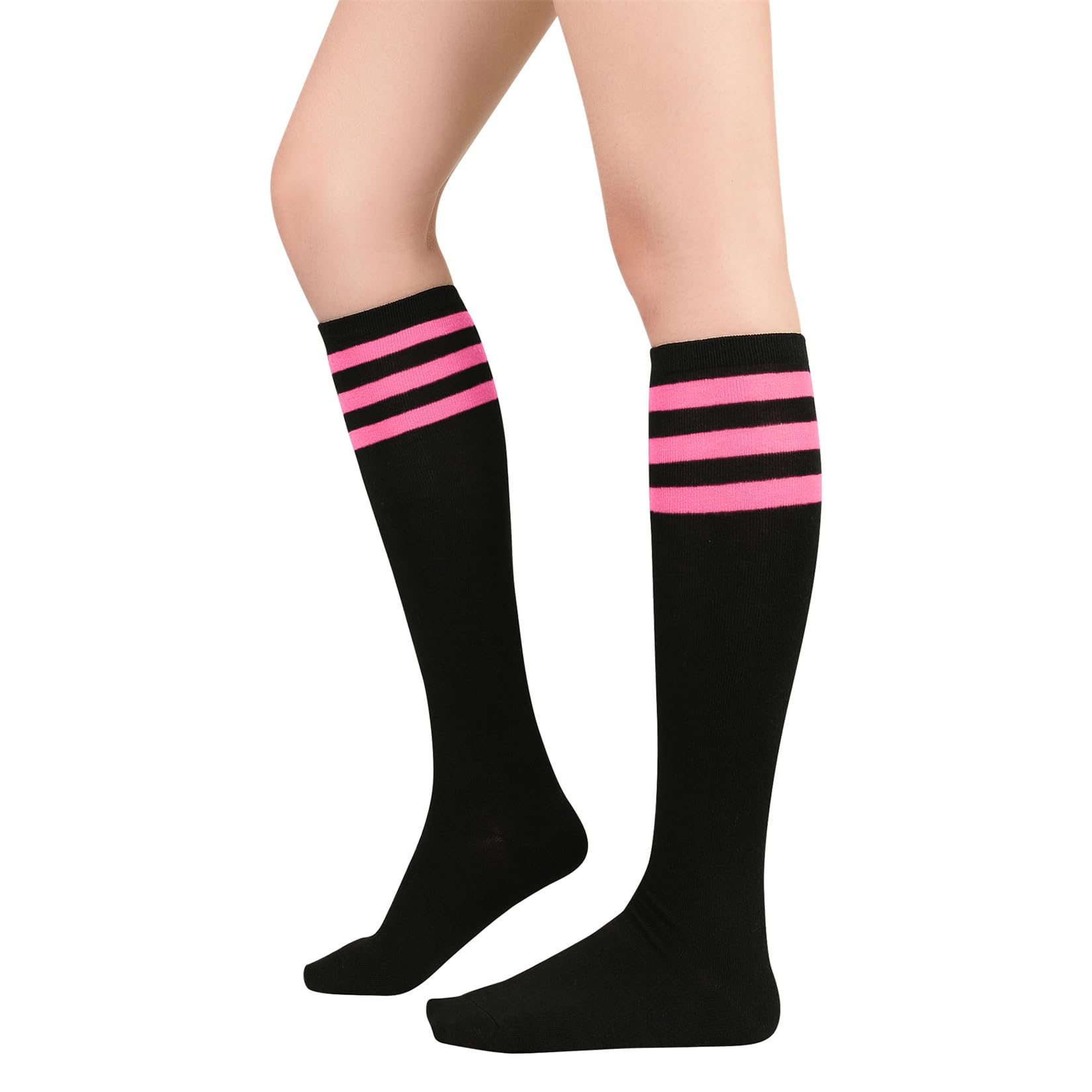 Komorebi Women's Halloween Knee High Socks - Striped Compression Tube Socks for Costumes, Cosplay & Everyday Wear | Witch, Gothic & Cute Outfit Accessories