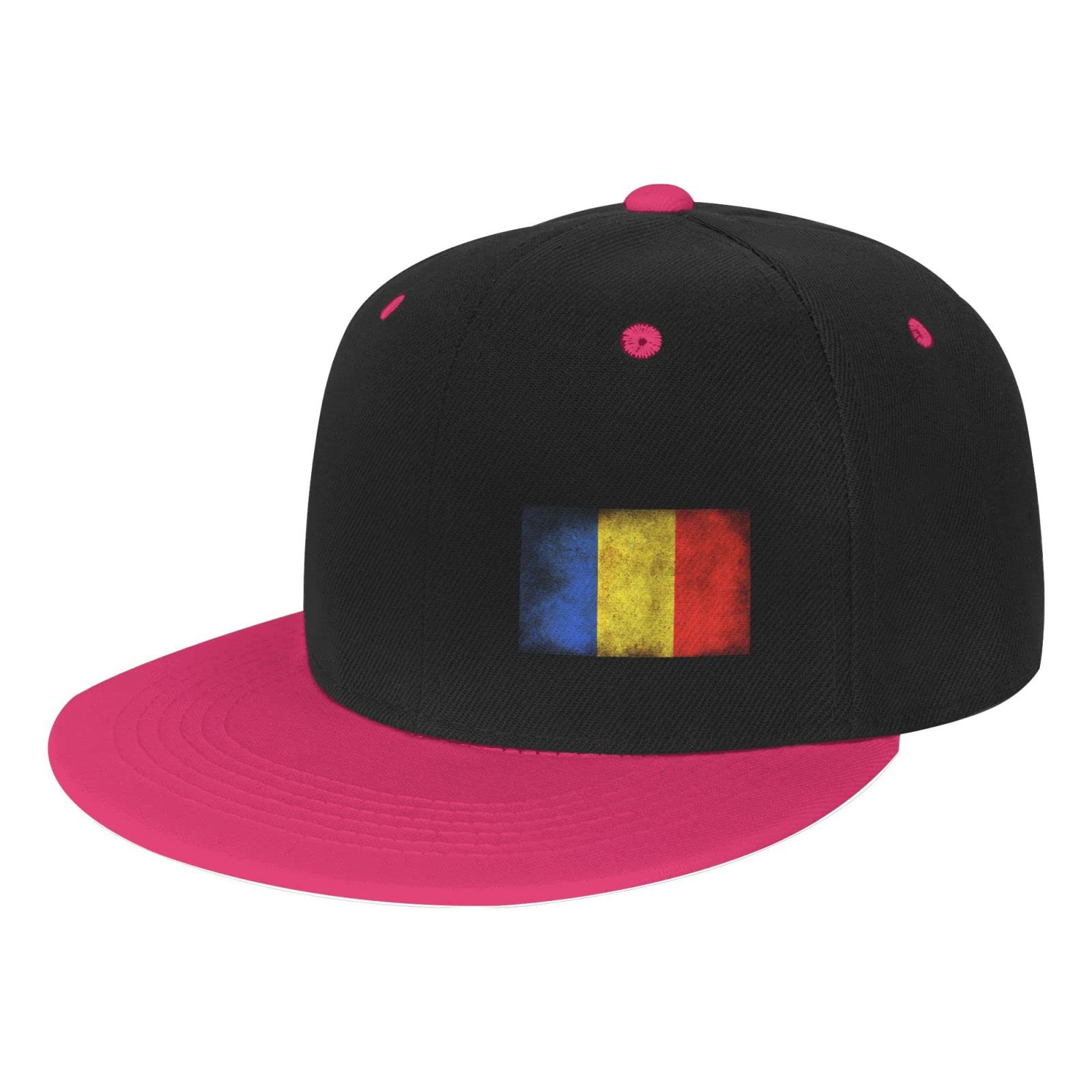 Romania Flag Baseball Cap - Classic Snapback Hat with Adjustable Flat Bill for Hip Hop Style | Perfect for Sports, Streetwear & Patriotic Events