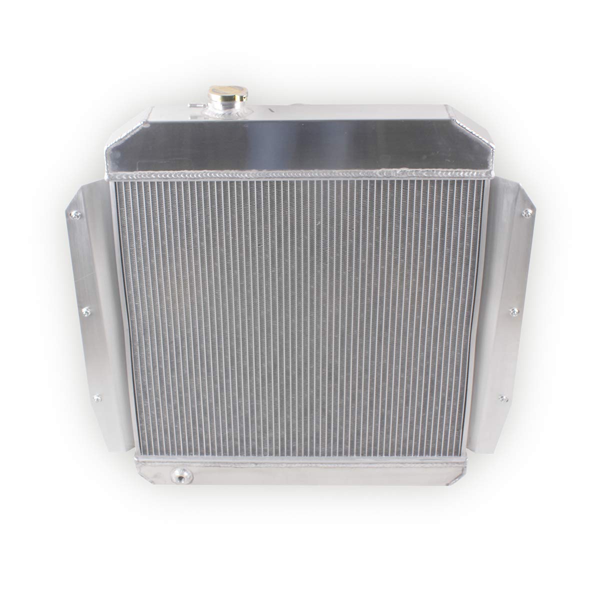 3-Rows Aluminum Radiator with Fan Shroud for 1955-1959 Chevy/GMC 100/150 C/K Pickup L6/V8 - Heavy Duty Cooling System for Classic Truck Restoration & Hot Rod Builds