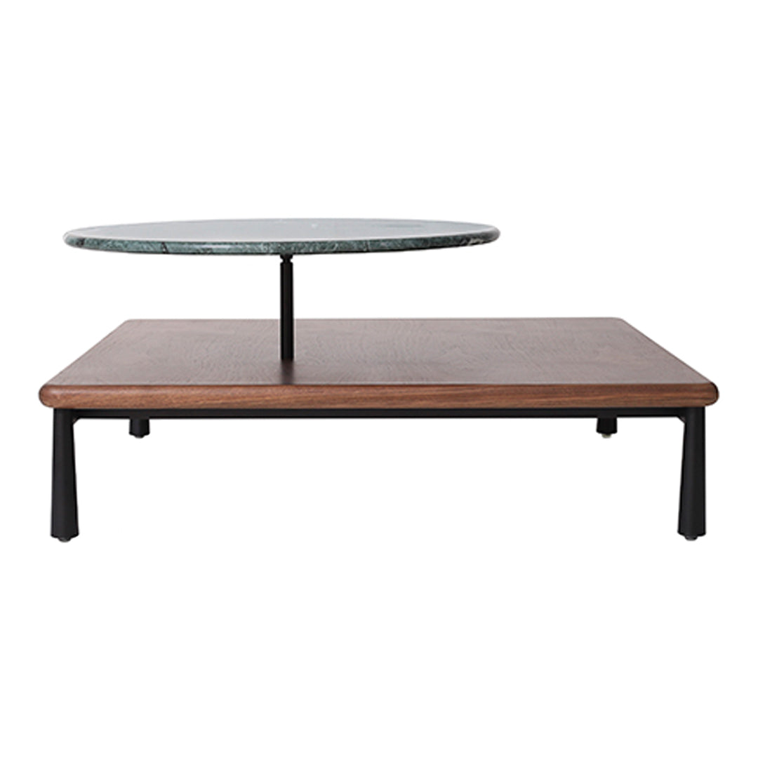 Modern Arc Coffee Table - Minimalist Mid-Century Design for Living Room, Office & Lounge - Sturdy Metal Frame & Tempered Glass Top - Perfect for Home Decor & Small Spaces