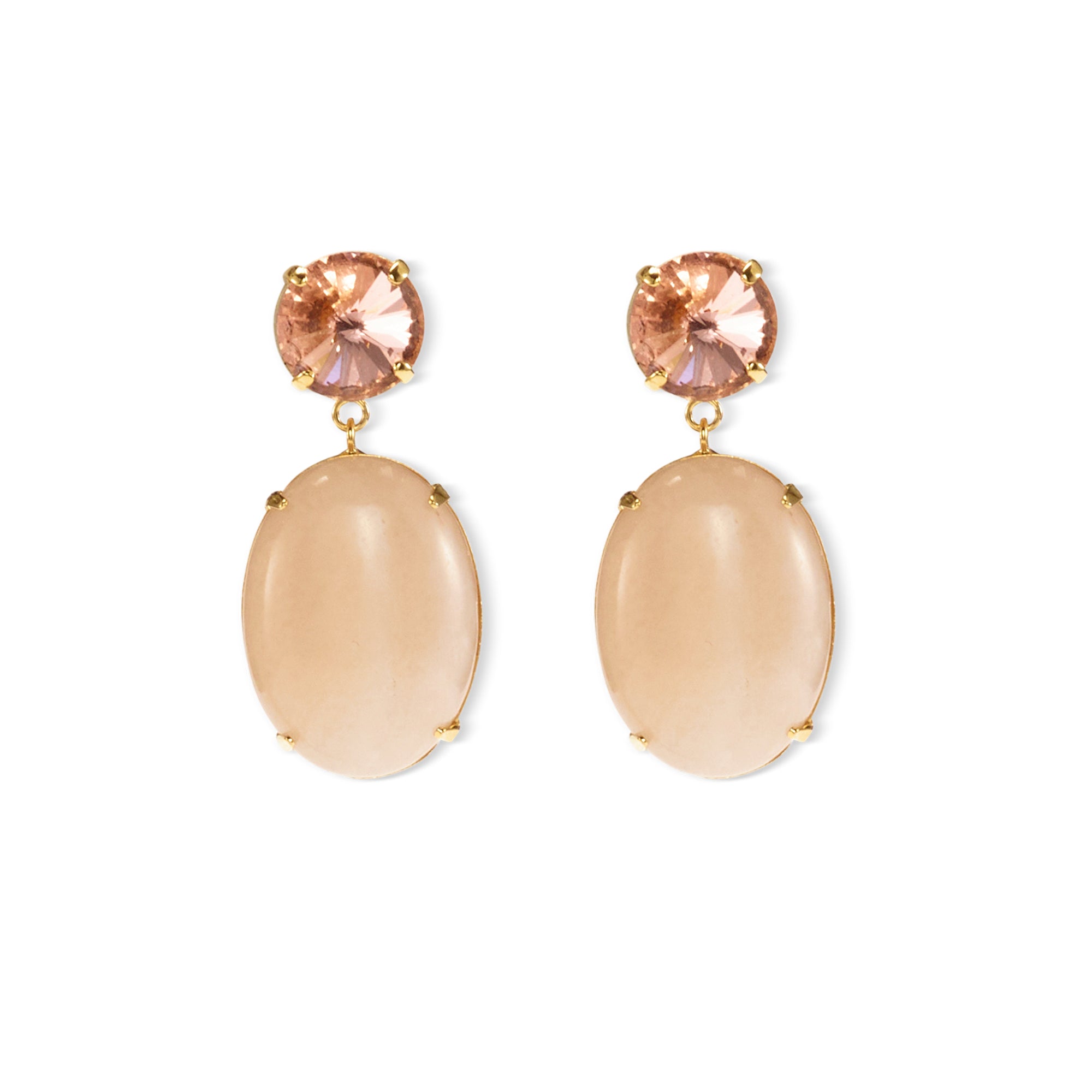Kaia Stone Drop Earrings for Women - Elegant Dangle Jewelry Gift for Her - Perfect for Weddings, Parties & Everyday Wear