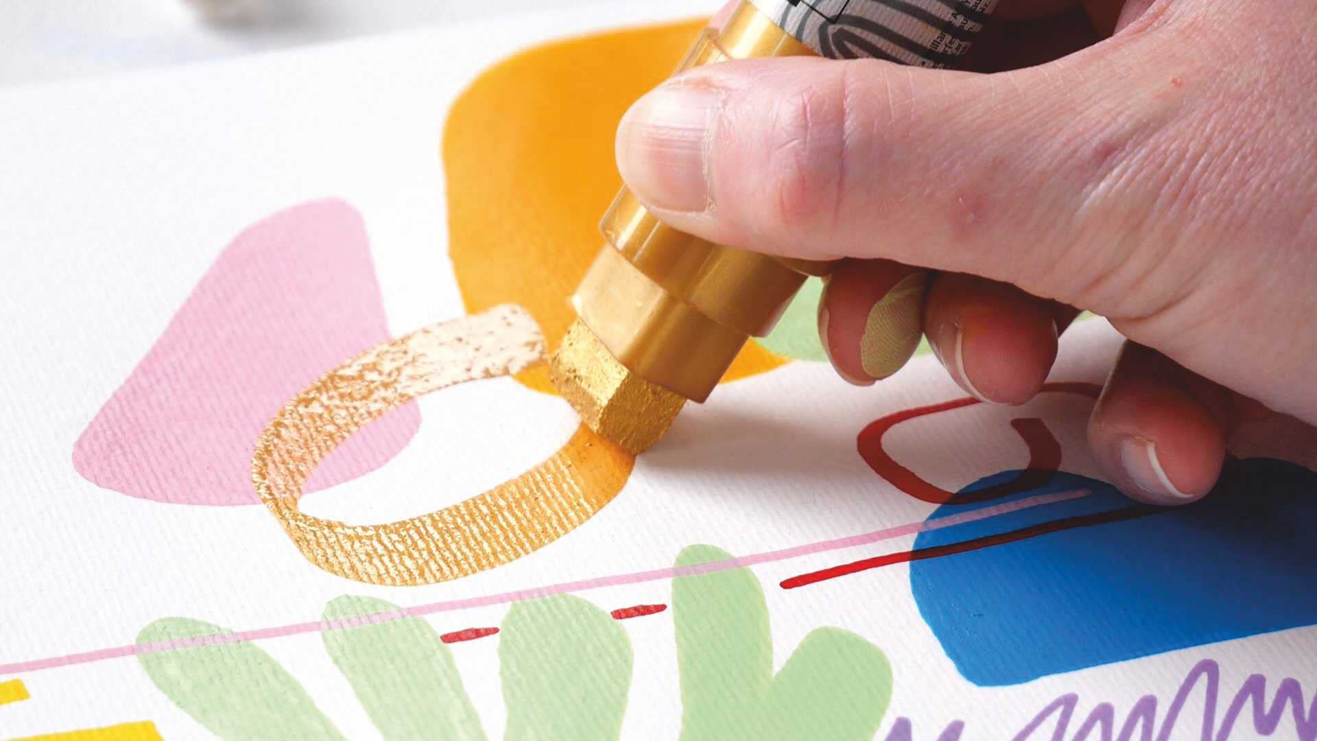 Solo Goya Triton Chisel Tip Acrylic Paint Marker - 15mm Lemon Yellow for Art, DIY Crafts & Sign Making