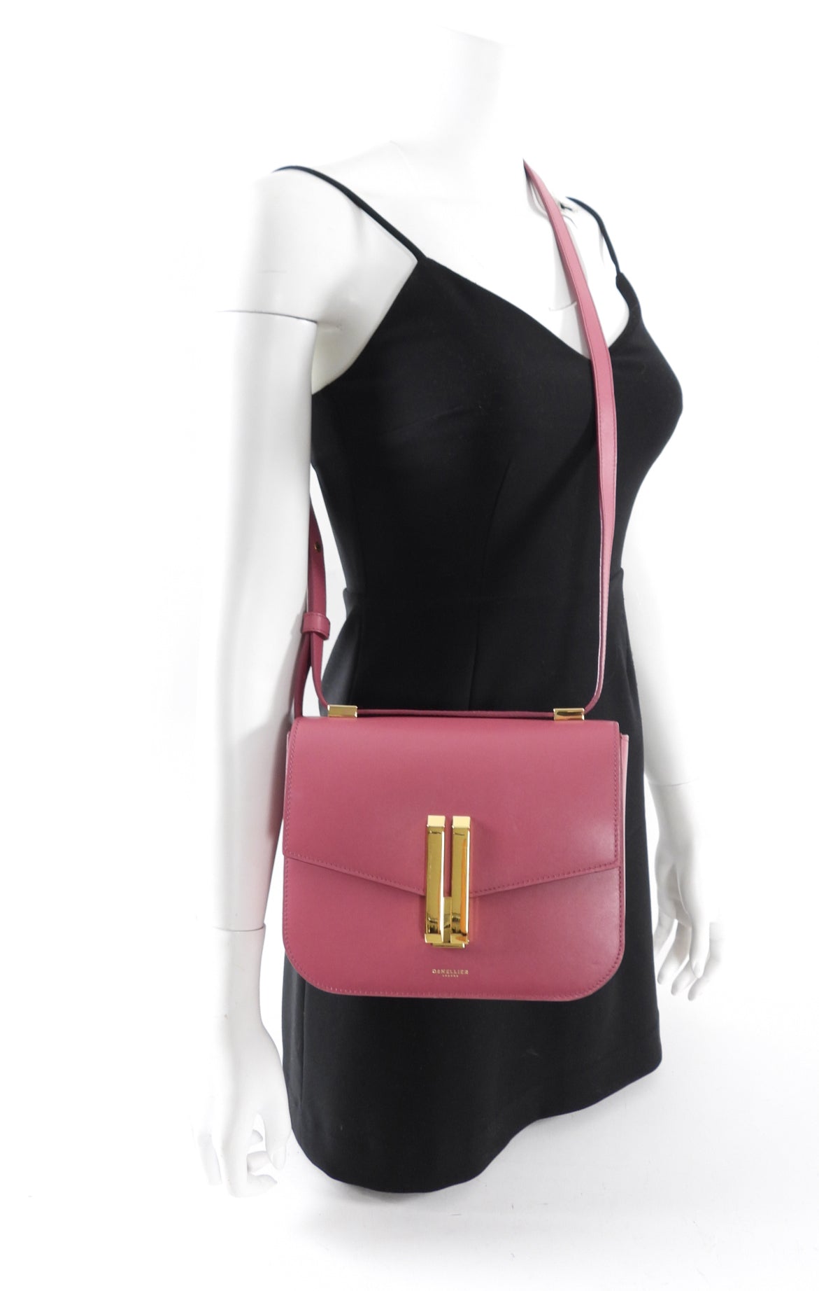 Demellier Vancouver Flap Bag in Dark Rose Pink - Stylish Crossbody Purse for Women, Perfect for Work, Travel & Everyday Use