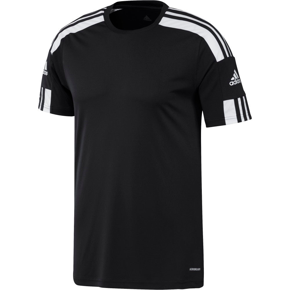 Adidas Adult Squadra 21 Soccer Jersey - Black & White - Breathable Performance Shirt for Men - Perfect for Training, Matches & Fan Wear