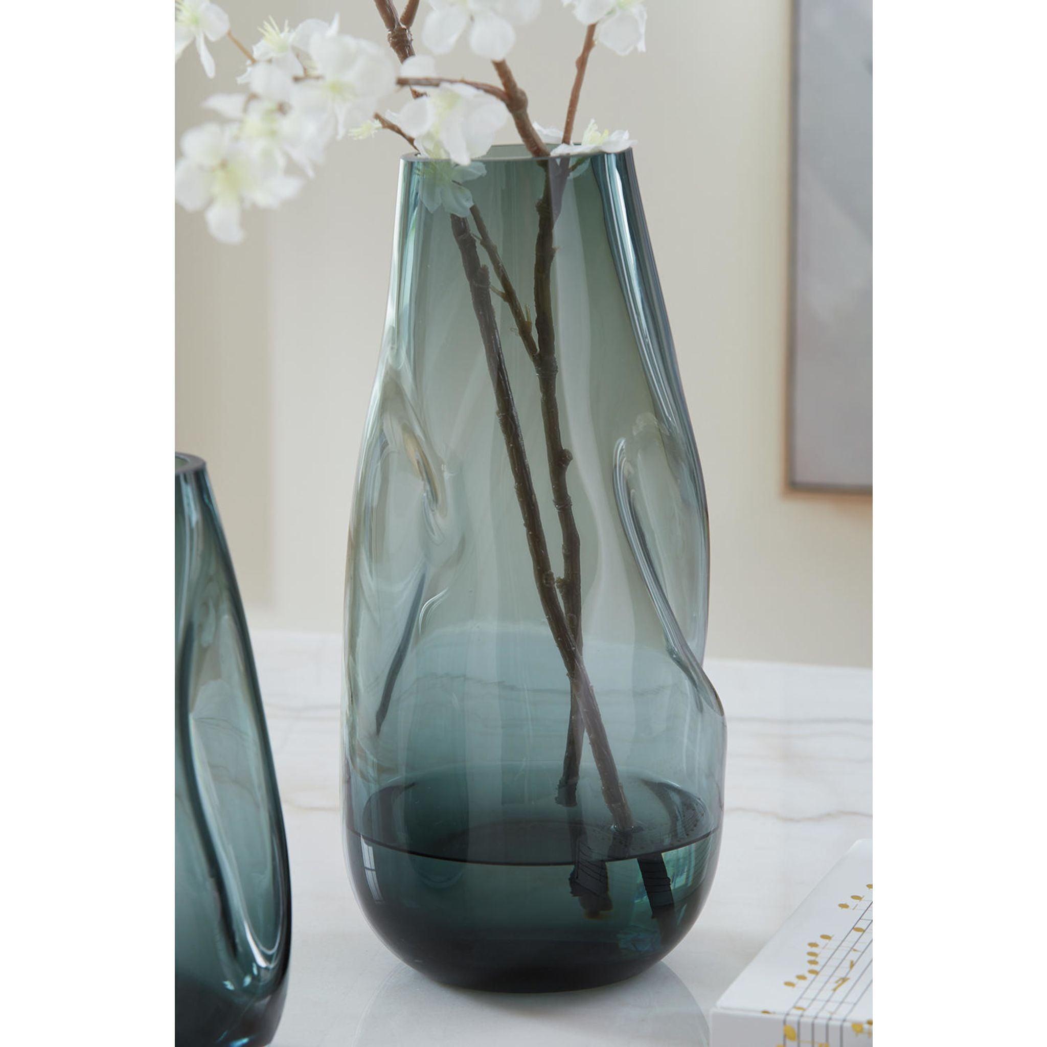 Beamund Decorative Vase Set of 2 - Modern Ceramic Flower Vase for Home Decor, Wedding Centerpiece & Living Room Table Decor