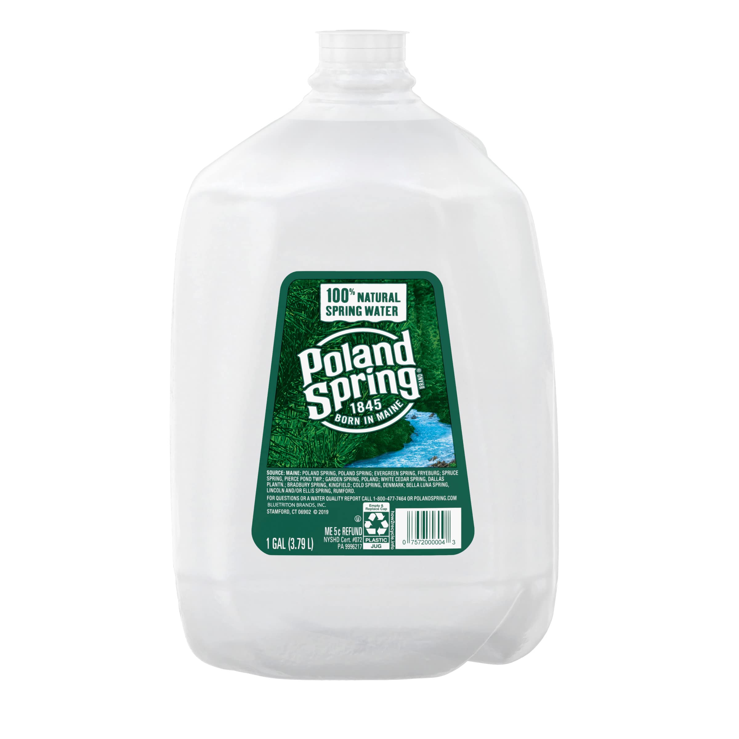 Poland Spring Natural Spring Water - 1 Gallon Jug (Pack of 1) | Pure, Refreshing Drinking Water for Home, Office & Outdoor Activities