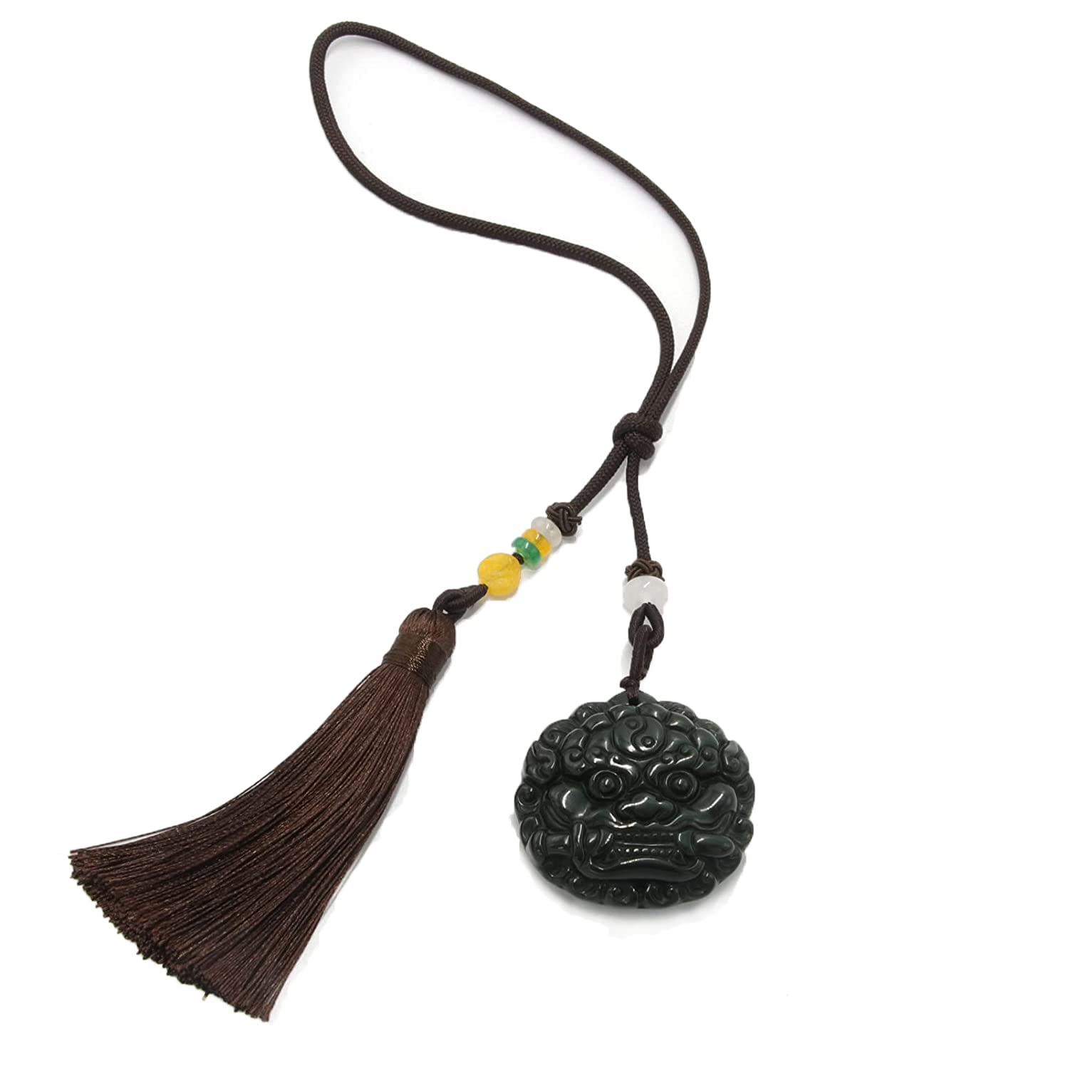 Obsidian Crystal Car Hanging Ornament - Lucky Swinging Mirror Decor for Protection | Feng Shui Car Accessories Gift for Men & Women | Perfect for Daily Commute, Road Trips & Safe Driving