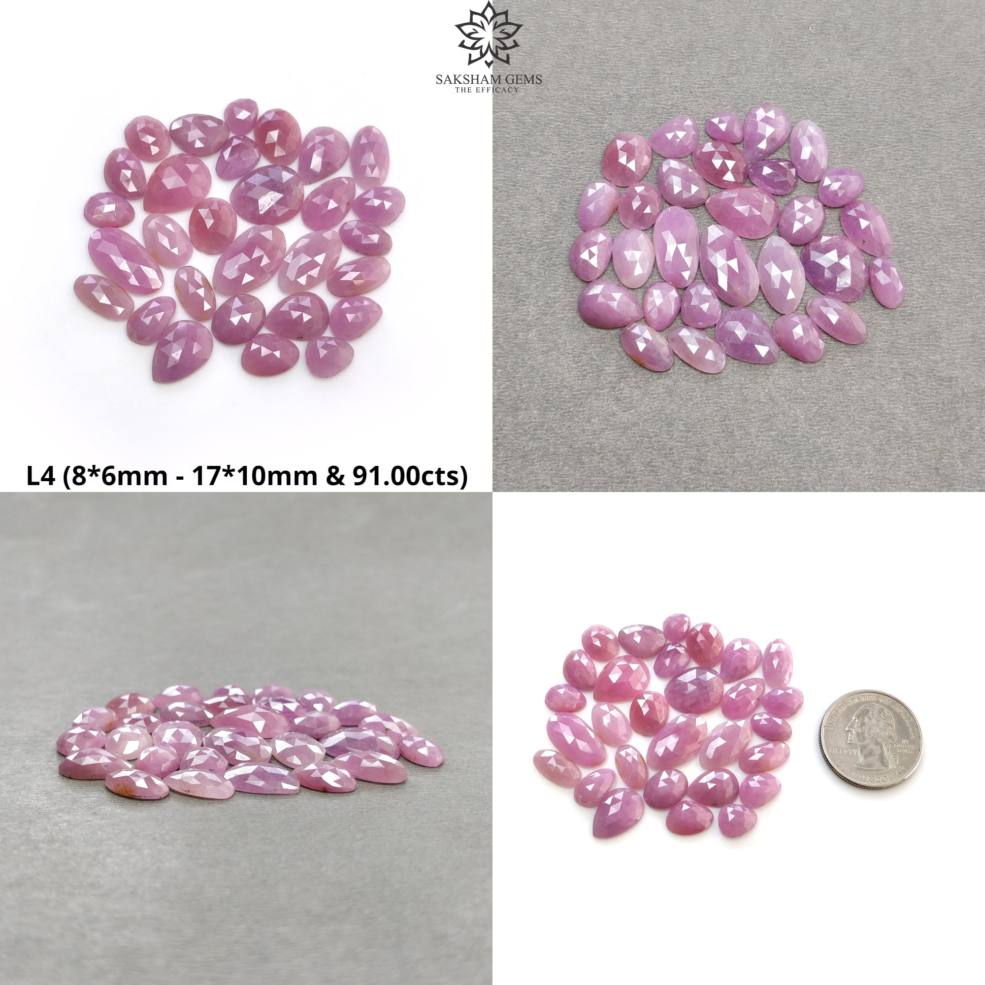 Natural Untreated Blue & Multi-Color Sapphire Gemstone Rose Cut Egg Shape Lot - Perfect for Jewelry Making, Engagement Rings & Healing Crystal Collections