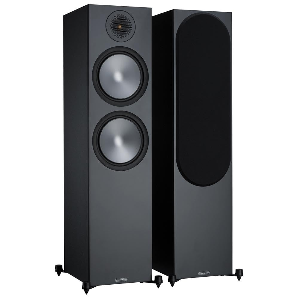 Monitor Audio Bronze 500 Floorstanding Speaker - High-End HiFi Tower Speakers for Home Theater & Music Listening - Perfect for Living Room, Home Theater Setup & Audiophile Sound Systems