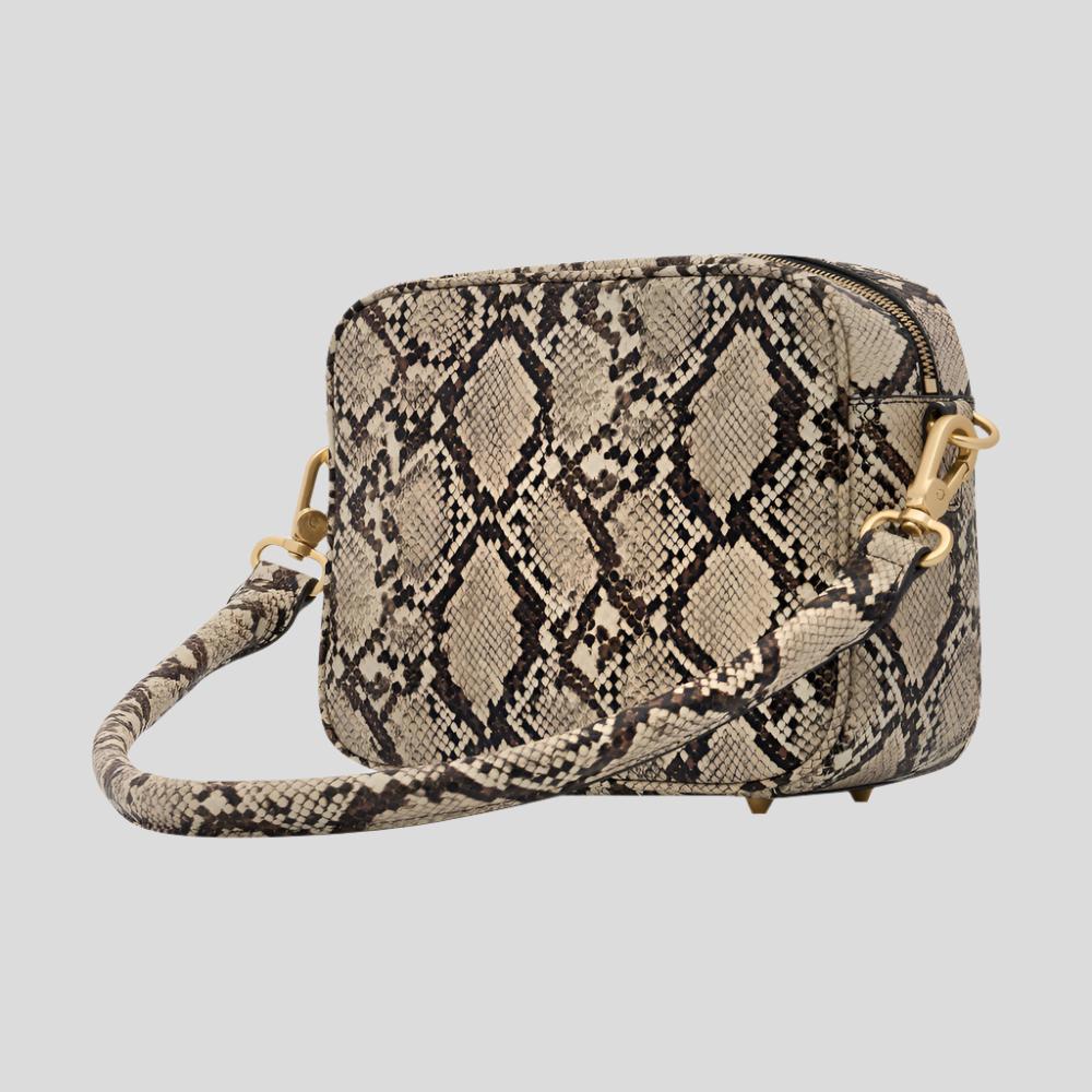 Stylish Sidekick Leather Crossbody Bag with Snake Print - Perfect for Everyday Use, Travel & Fashion Accessories