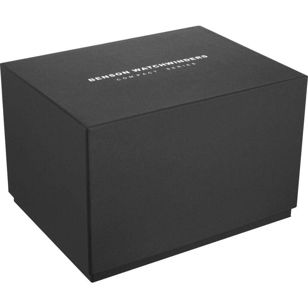 Benson Compact Series Double Watch Winder - Automatic Watch Storage Case for Men & Women | Perfect for Travel, Home Display & Luxury Watch Collection (Black)