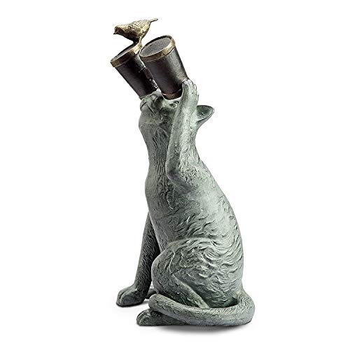 SPI Observant Cat Garden Sculpture - Outdoor Decor for Patio, Yard & Garden - Handcrafted Feline Statue for Home & Landscape Decoration
