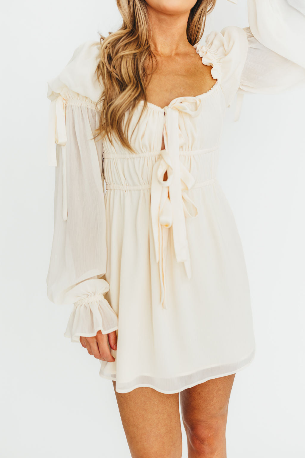 Cream Macbeth Mini Dress for Women | Elegant Party & Cocktail Dress | Perfect for Weddings, Date Nights & Special Occasions