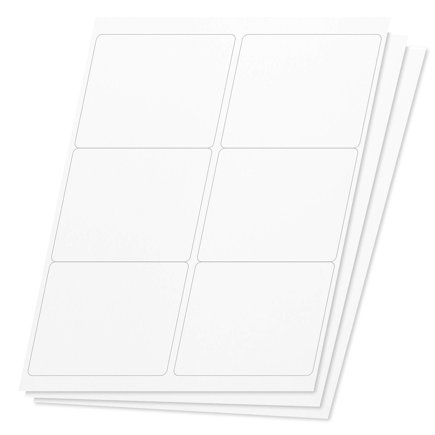 OfficeSmartLabels 3.33 x 4 Inch White Shipping Labels - 6000 Labels (1000 Sheets, 6 per Sheet) for Laser & Inkjet Printers - Perfect for Mailing, Packaging & Business Shipping Needs