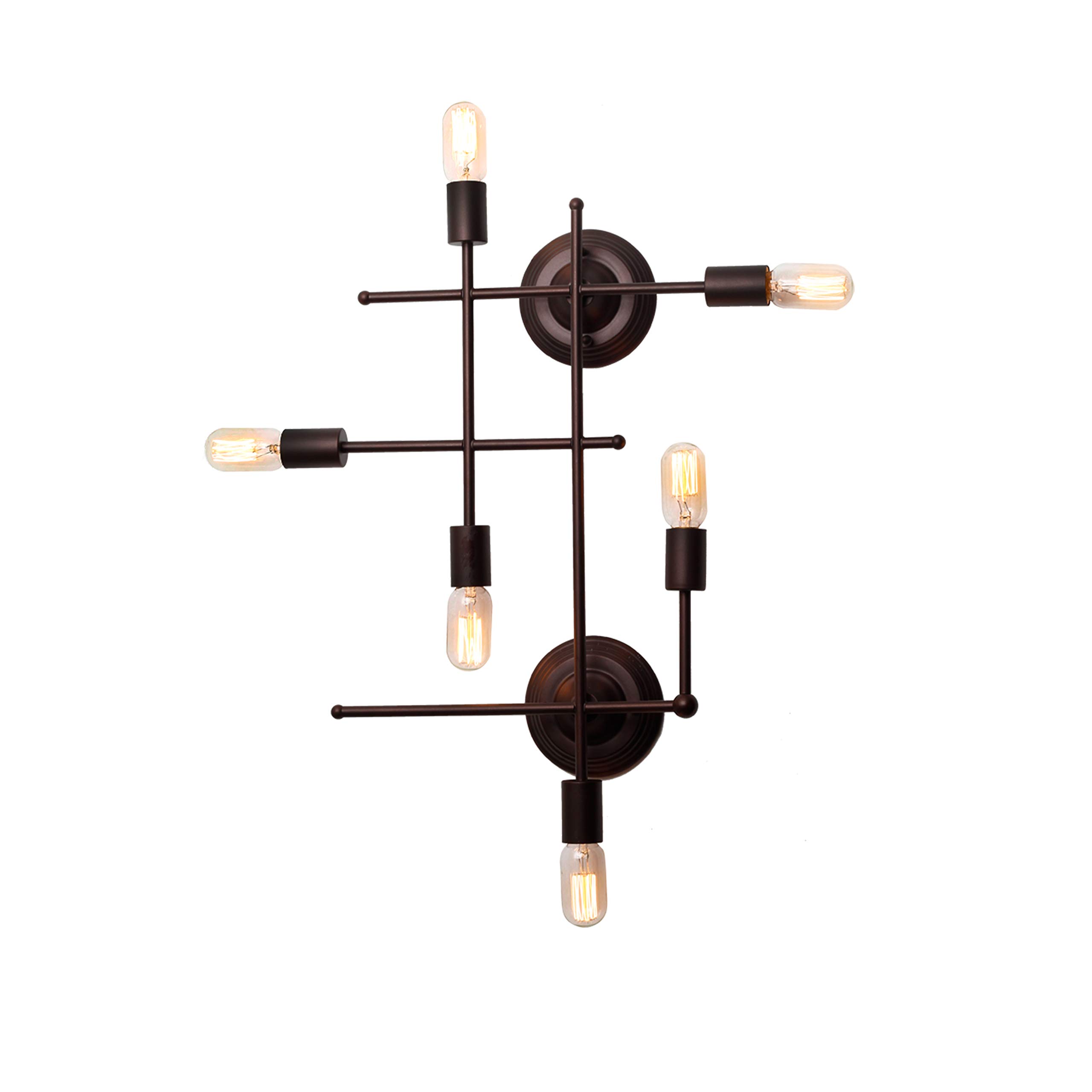 Radiance Goods Industrial 6-Light Oil Rubbed Bronze Wall Sconce - 26