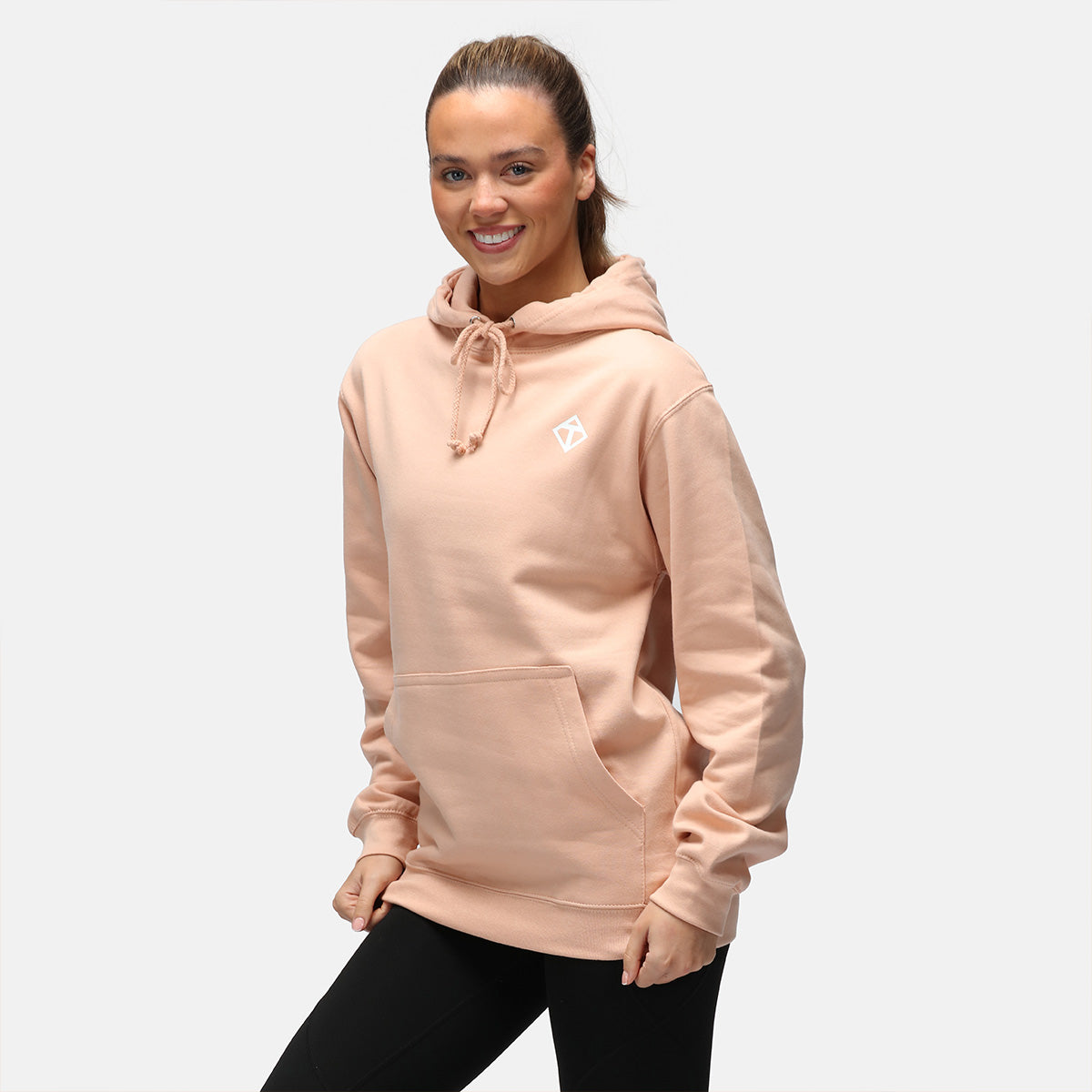 Peach Diamond Hoodie for Women - Soft & Stylish Pullover Sweatshirt - Perfect for Casual Wear, Gym, and Outdoor Activities
