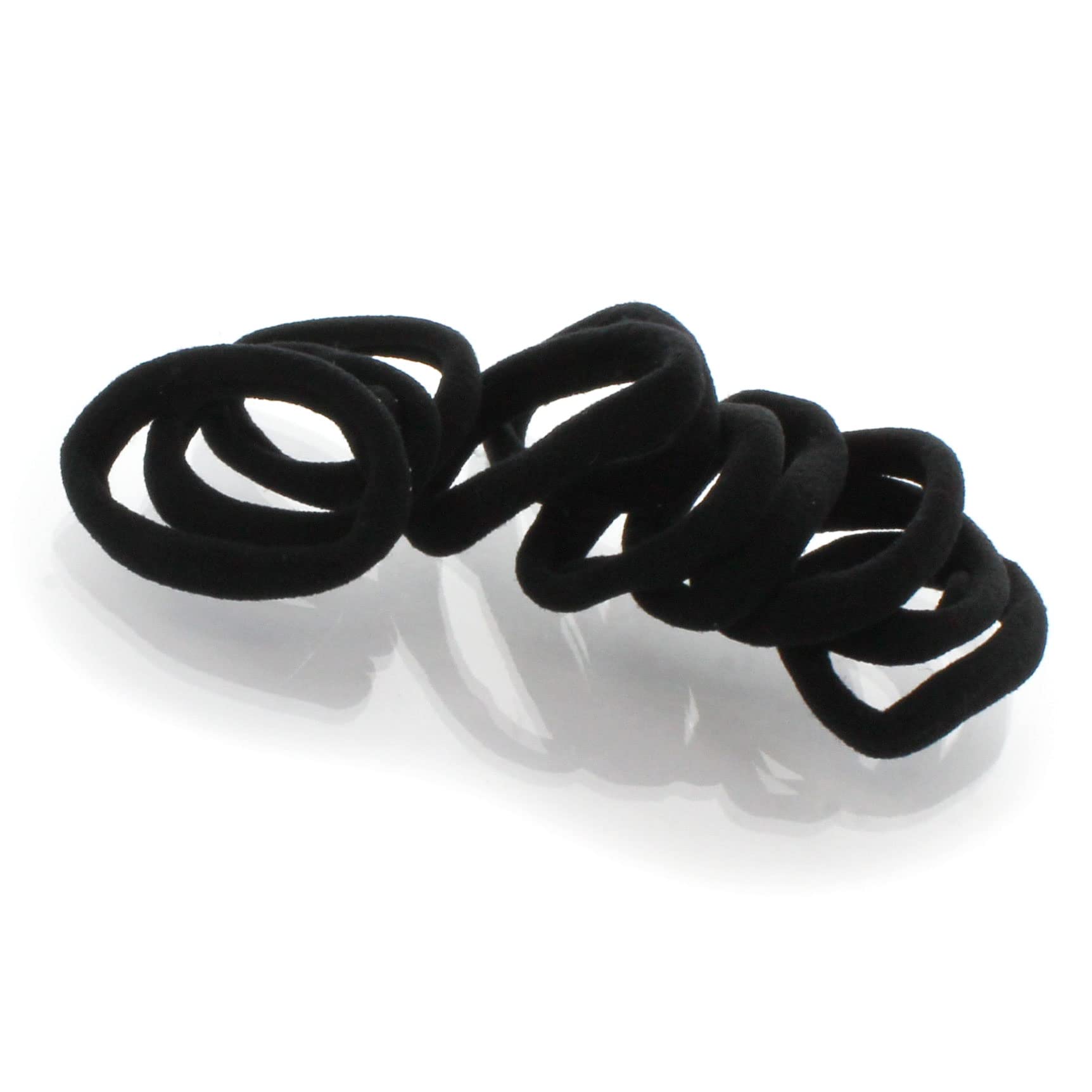 Premium Seamless Hair Bands for Girls - My Lello Small Ponytail Holders (20pcs, Black) | No-Slip Hair Ties for School, Sports & Everyday Use