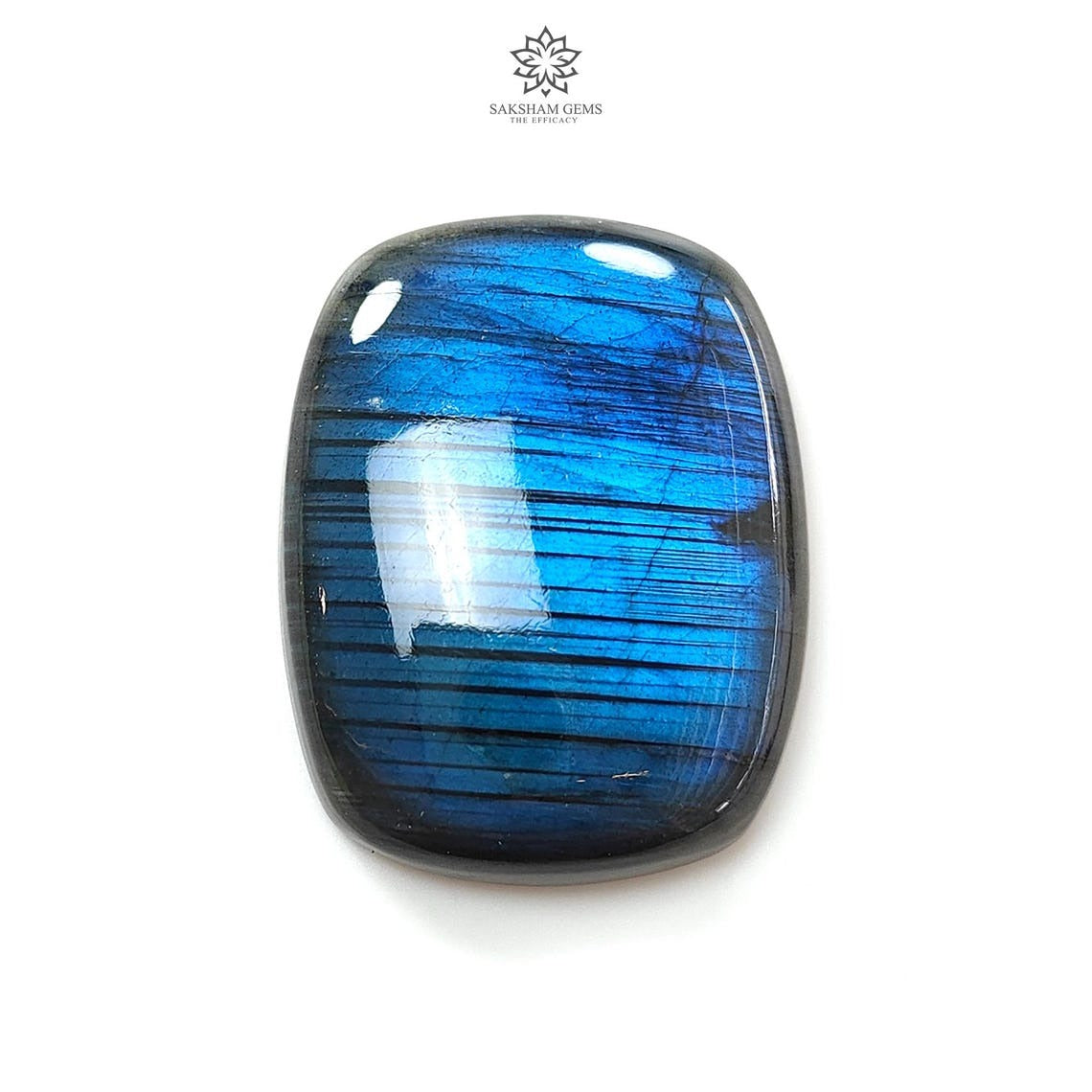 Natural Blue Labradorite Gemstone Cabochon - Untreated Cushion Shape (1pc) for Jewelry Making, Pendants & Wire Wrapping - Healing Crystal for Meditation & Energy Work