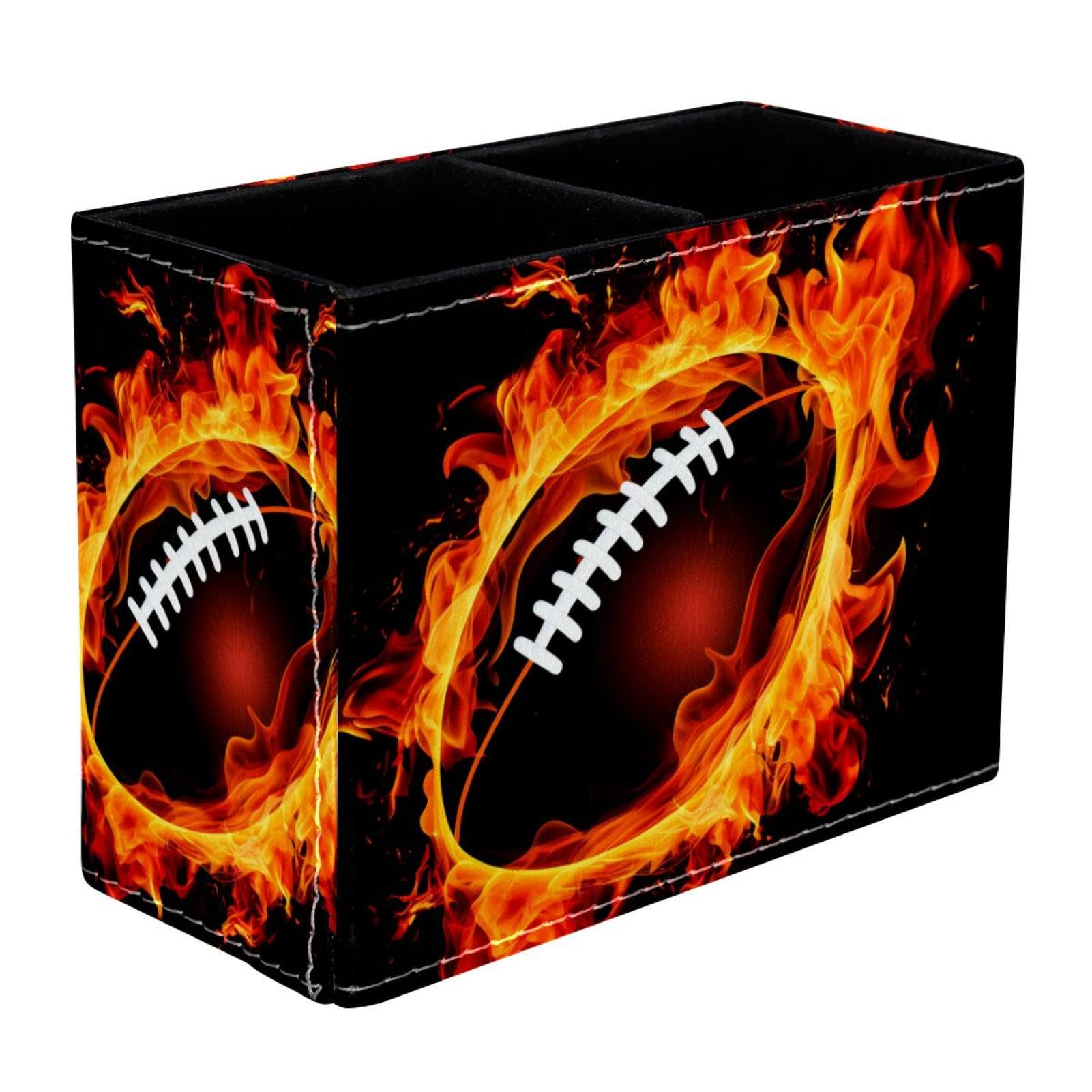 Football-Themed Pen Holder for Desk - Stylish Pen Organizer with American Football Design - Perfect Desk Accessories for Office, School & Home Organization