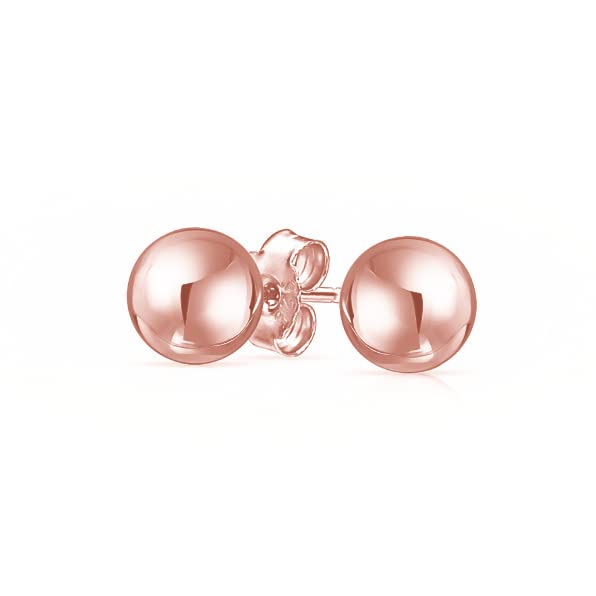 Sterling Silver Ball Stud Earrings for Women - 5mm Hypoallergenic 925 Silver Earrings - Minimalist Jewelry for Everyday Wear, Gifts & Special Occasions